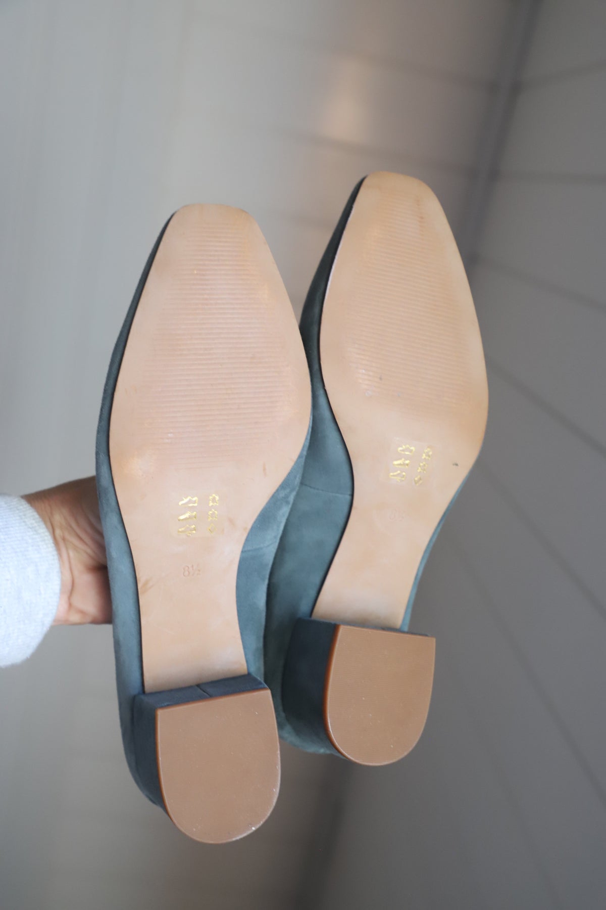 Madewell suede leather heels size 8.5