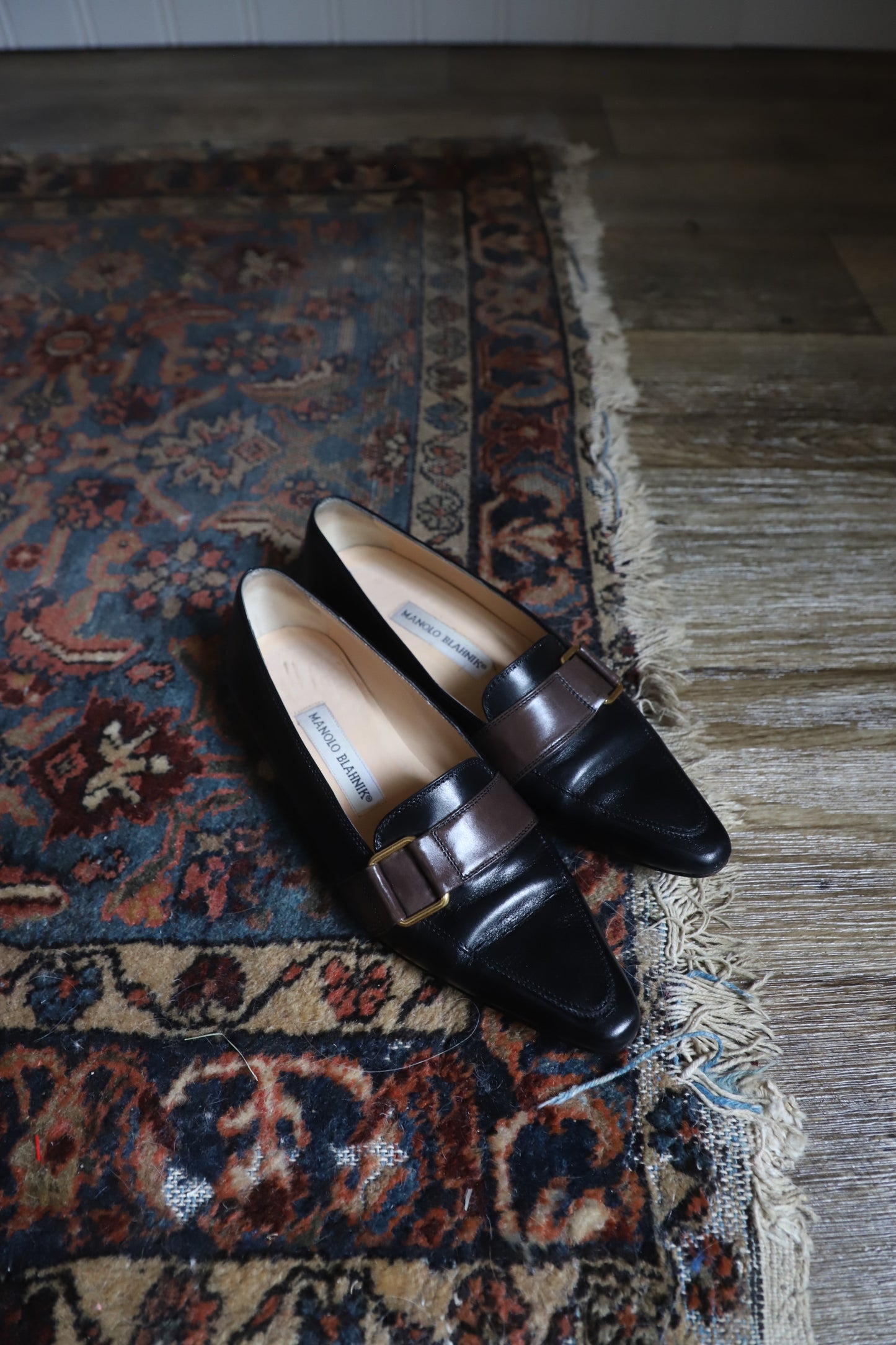 Manolo Blahnik leather flats size 36.5