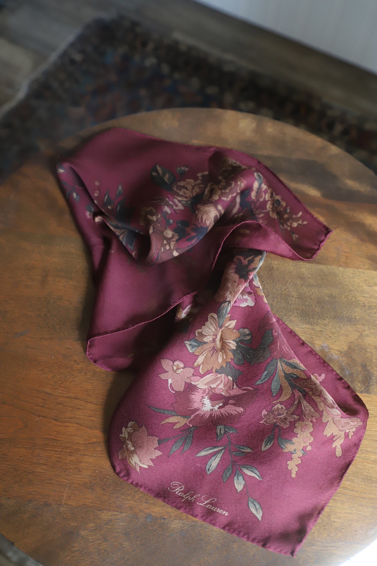 Small vintage Polo Ralph Lauren silk scarf
