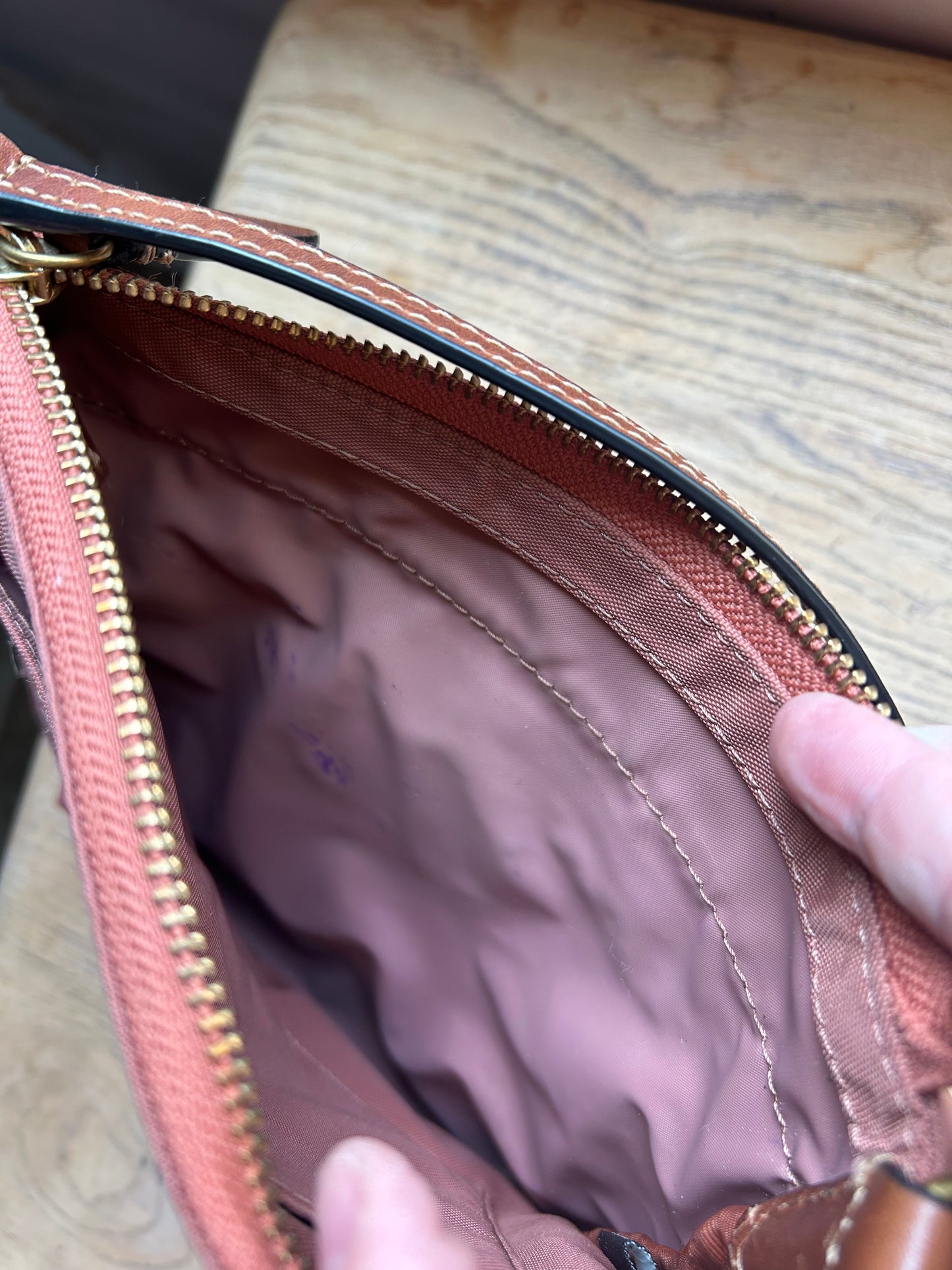 Frye nylon and leather bag