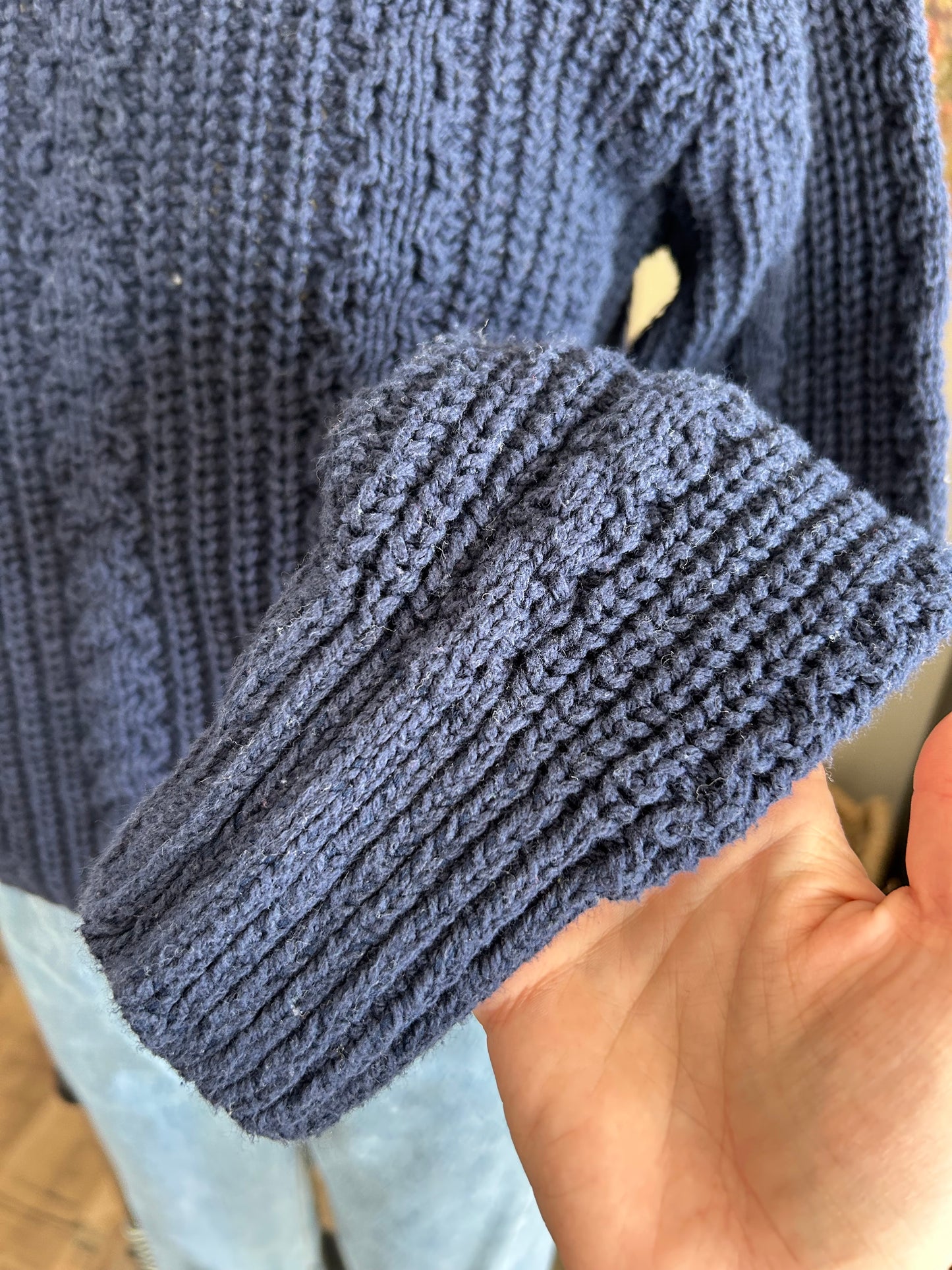 Vintage 70’s LLBean cotton knit|navy