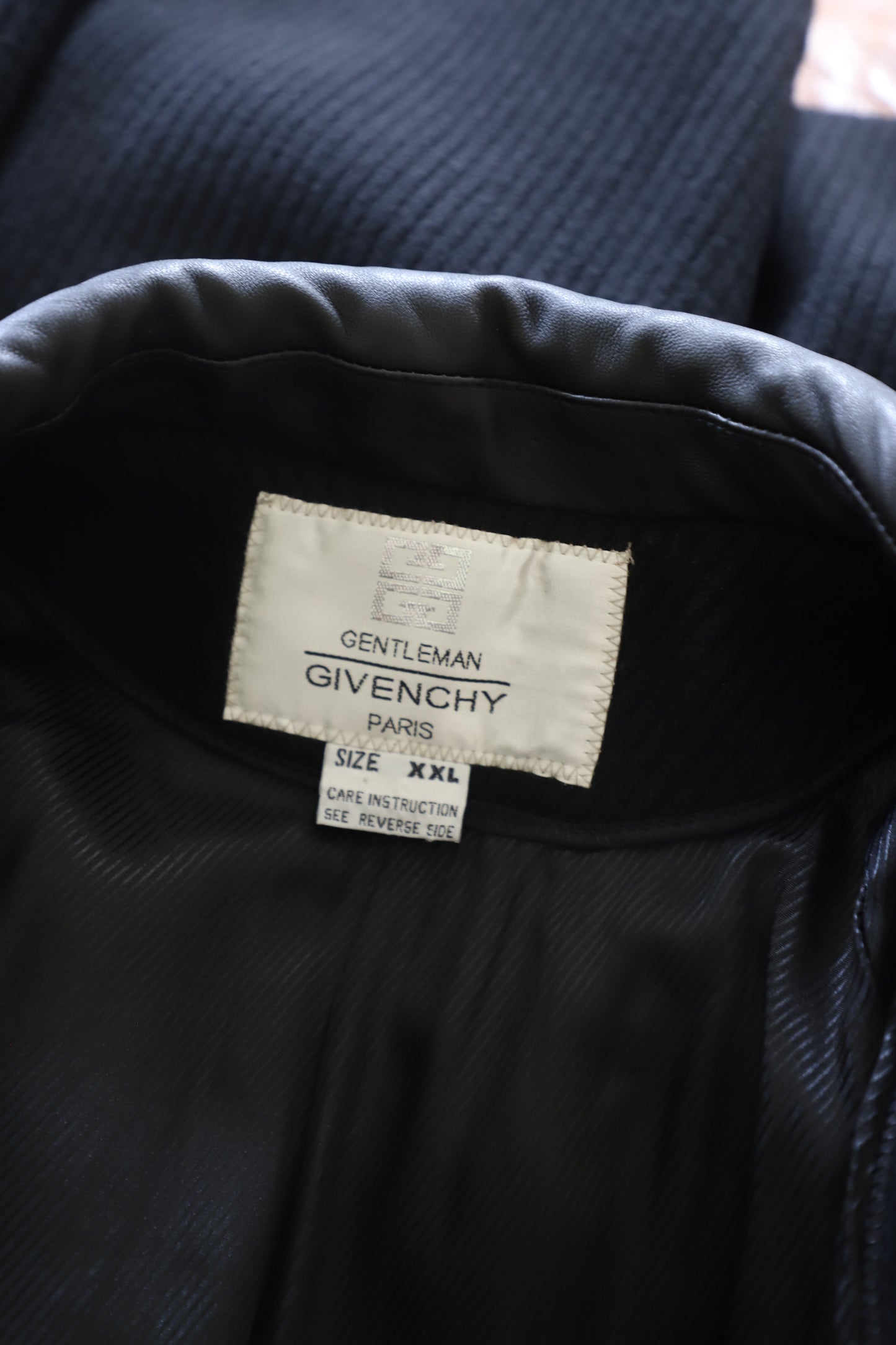 Givenchy wool and leather jacket, XXL