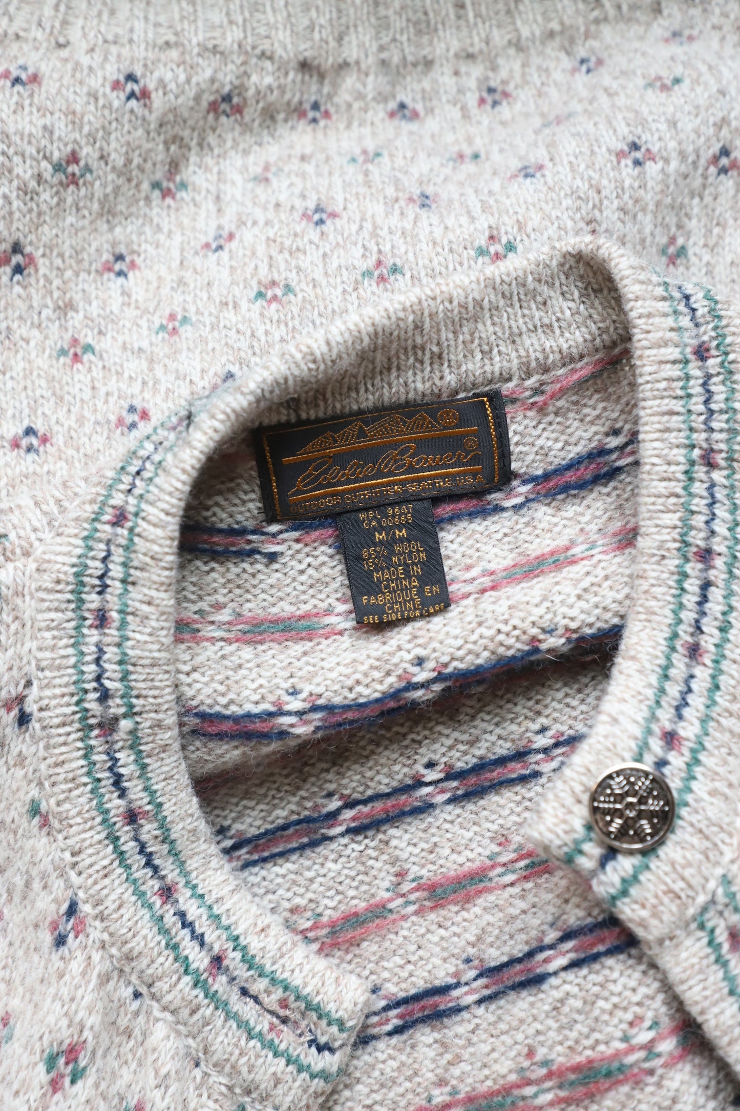 Vintage Eddie Bauer wool blend cardigan size M