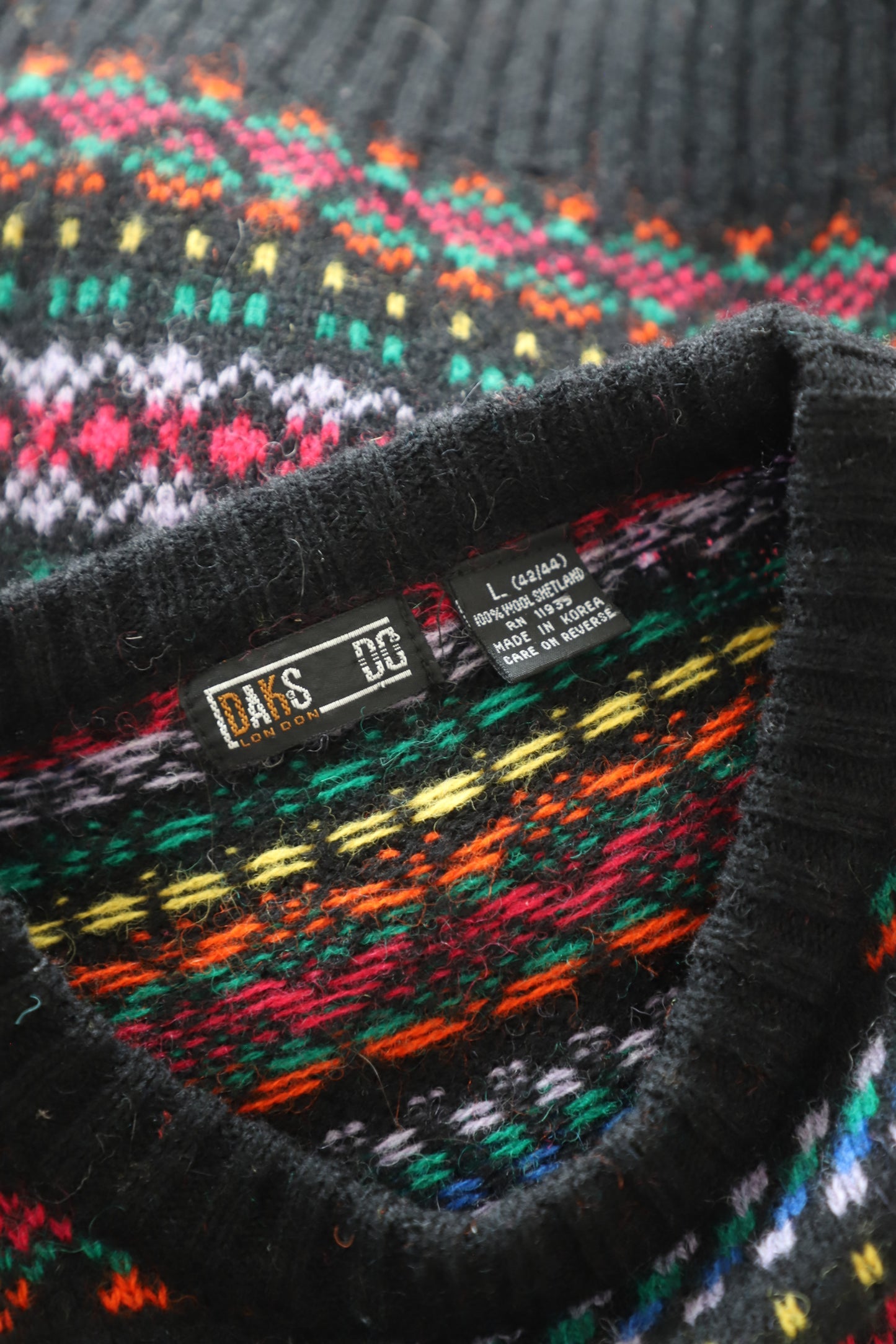 Vintage Shetland wool sweater XL