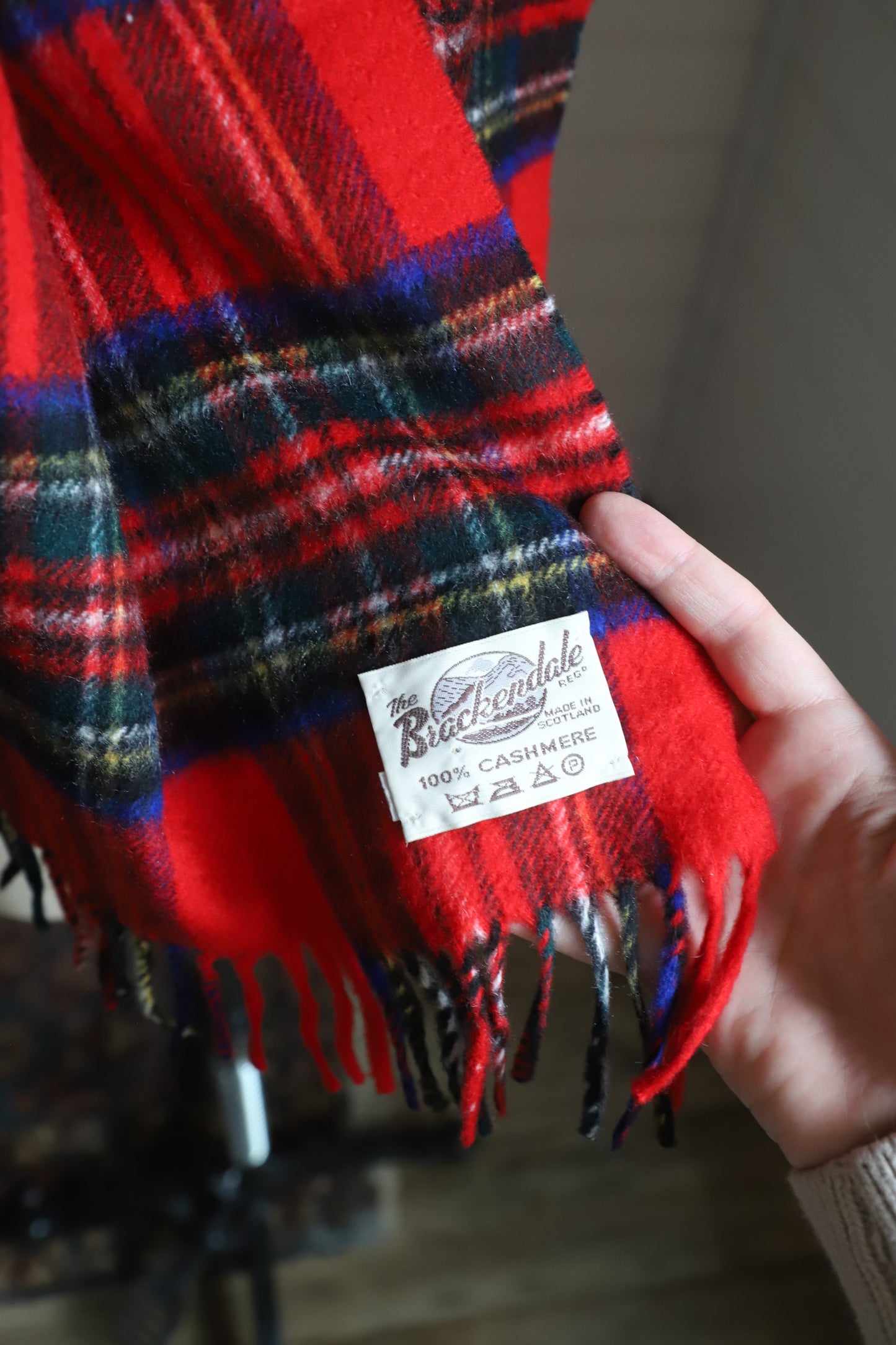 Vintage 100% Cashmere Scottish Scarf