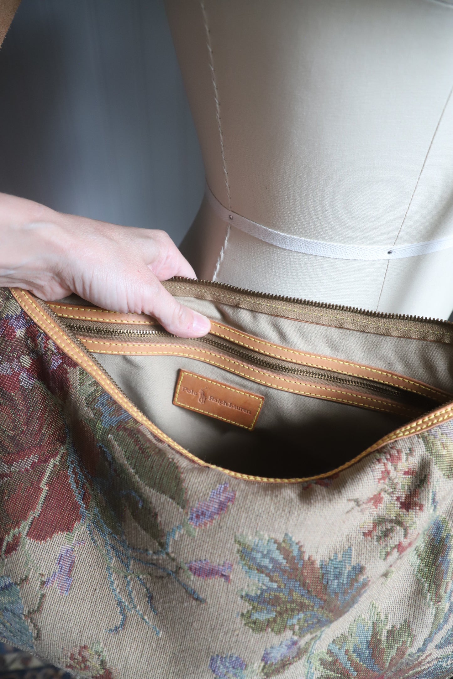 Vintage Polo Ralph Lauren tapestry bag