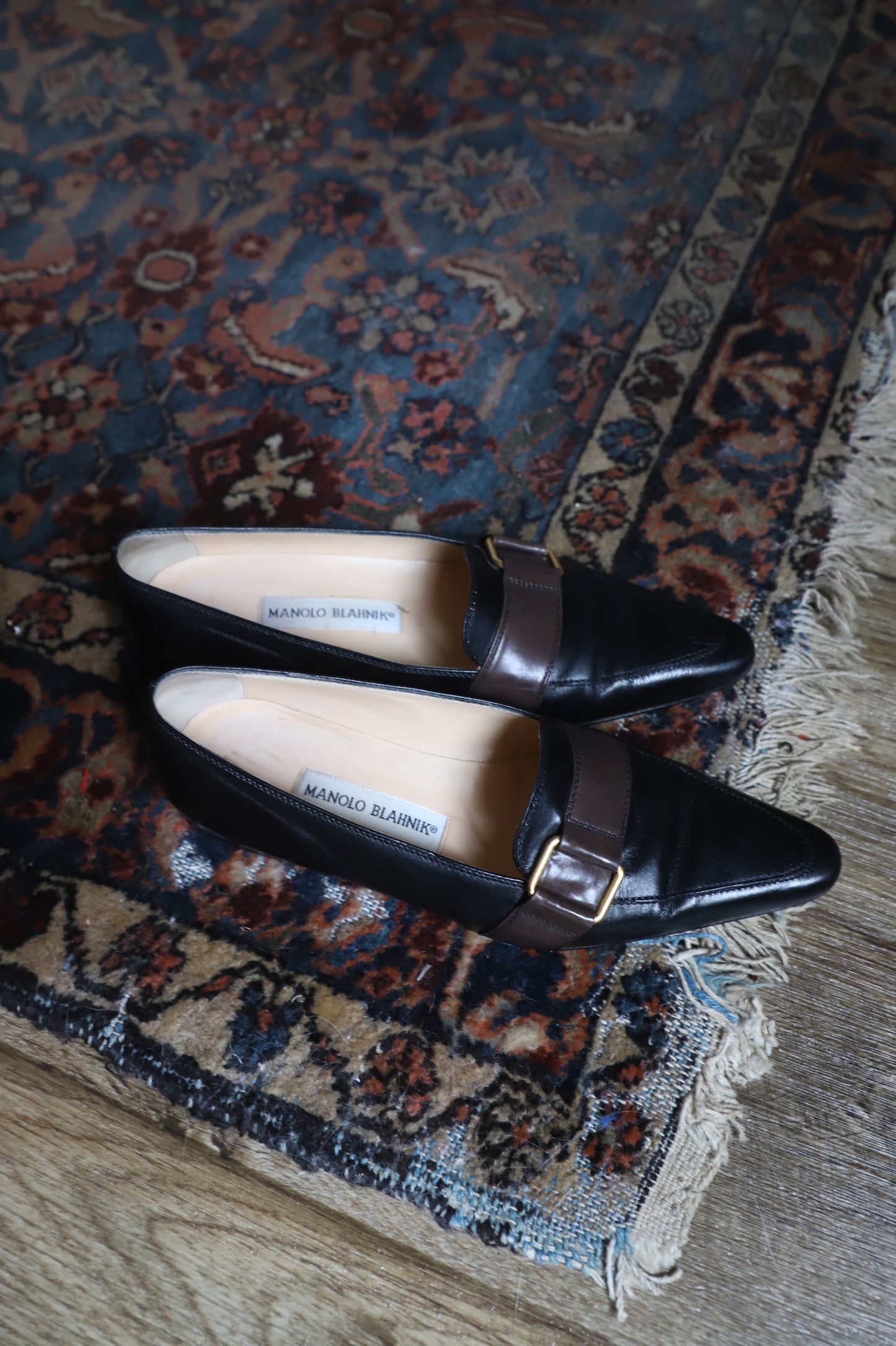 Manolo Blahnik leather flats size 36.5