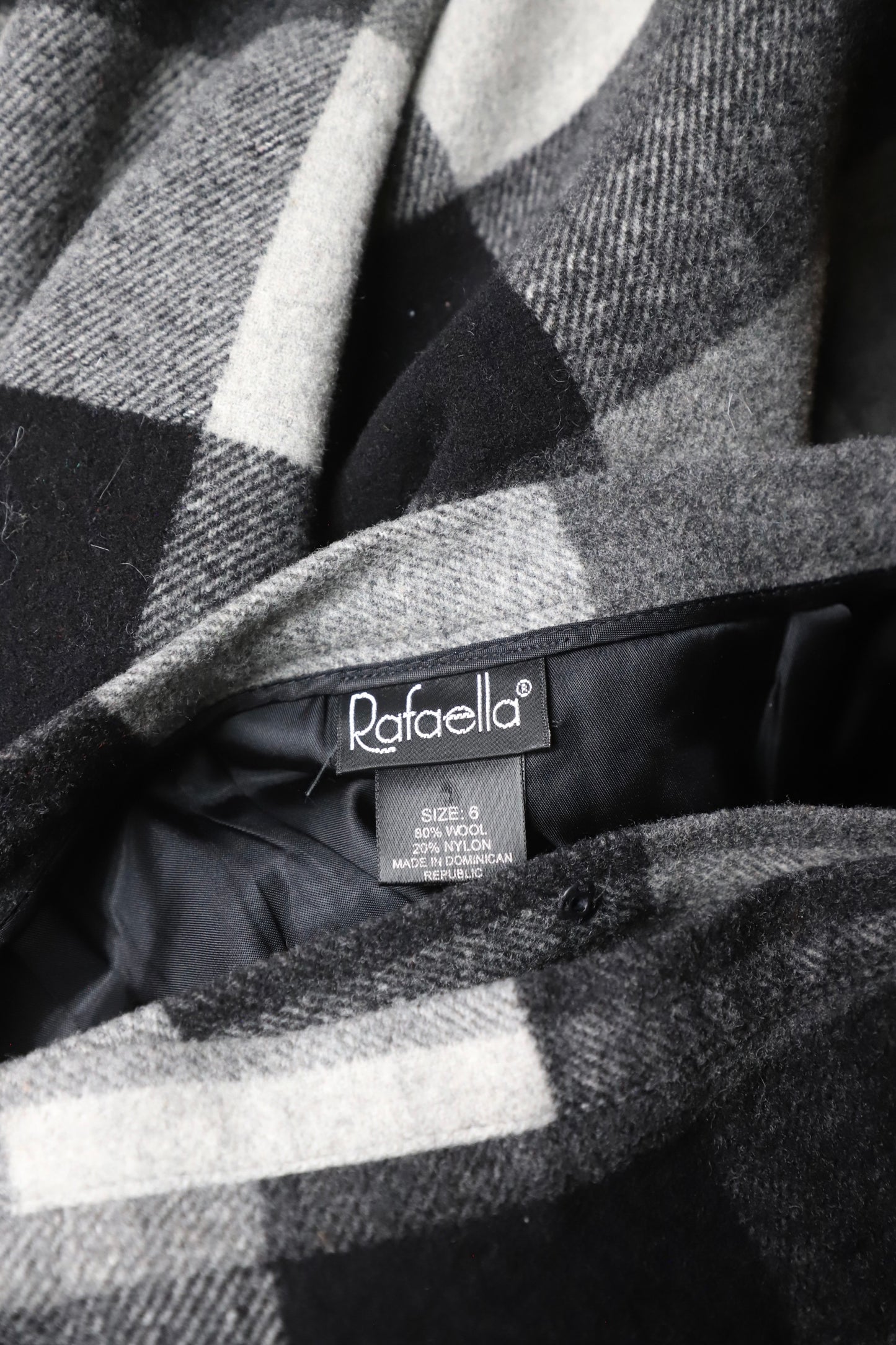 Vintage wool blend wrap skirt