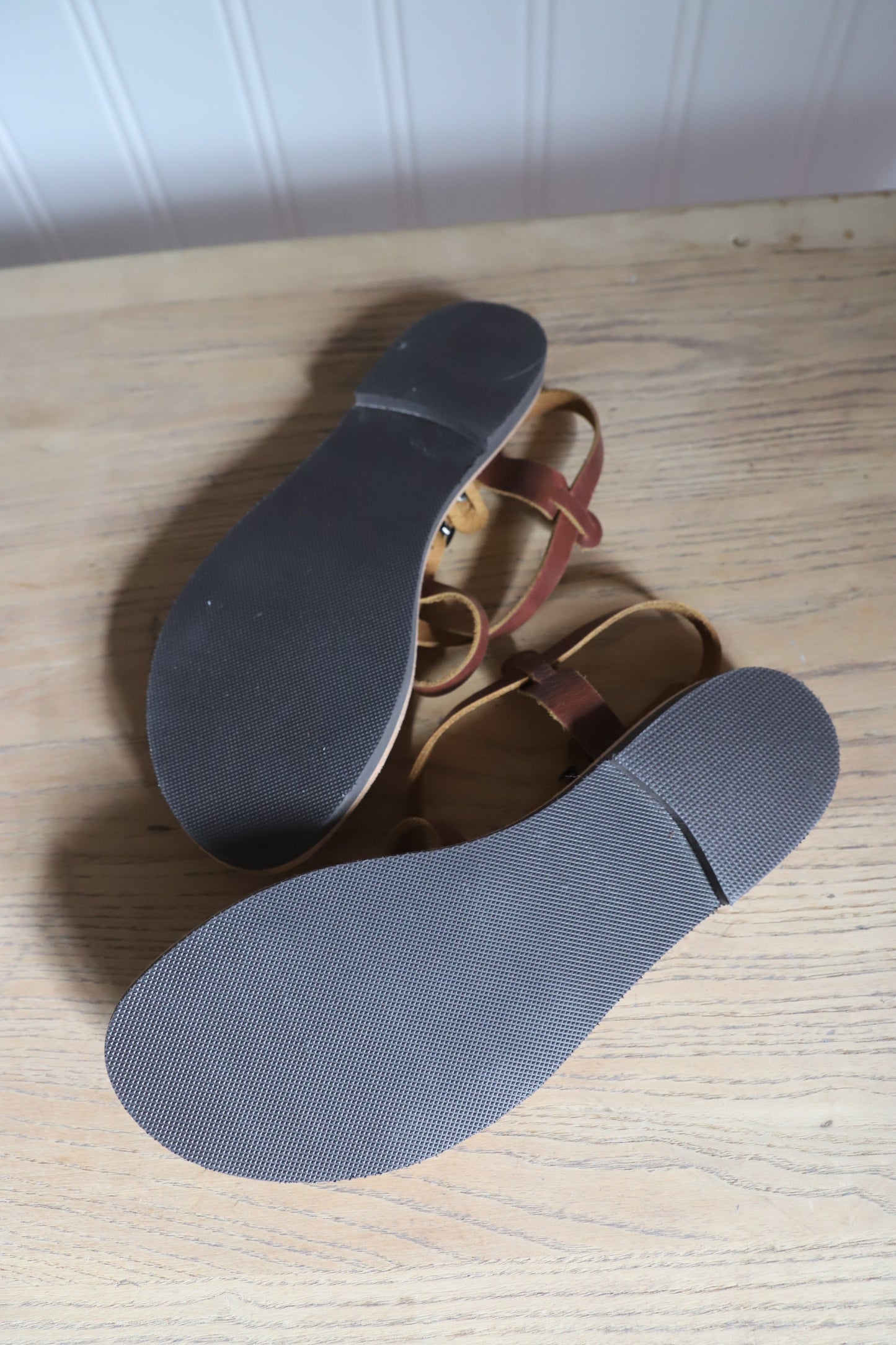 Greek all leather sandals size 39