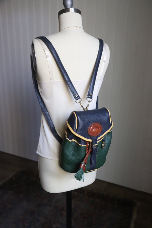 Vintage multicolor Dooney and Bourke backpack (rare find)