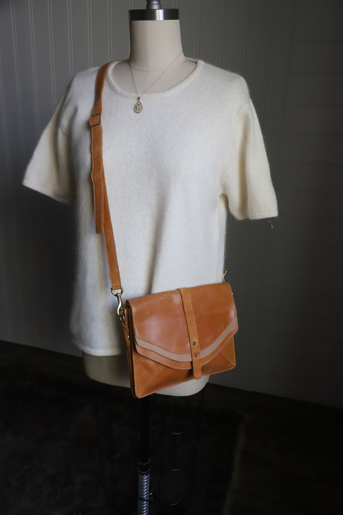 Sseko Design leather crossbody bag