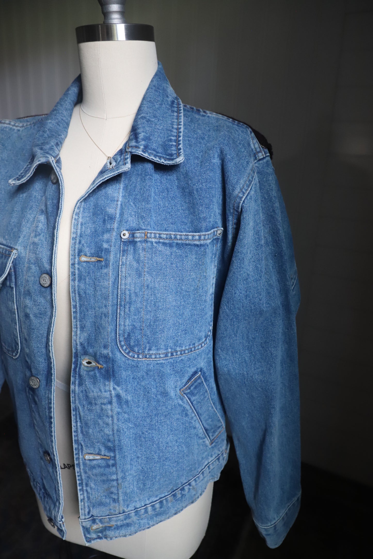 Vintage Polo Ralph Lauren upcycled denim jacket