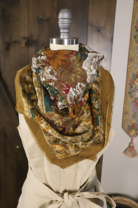 Vintage floral scarf