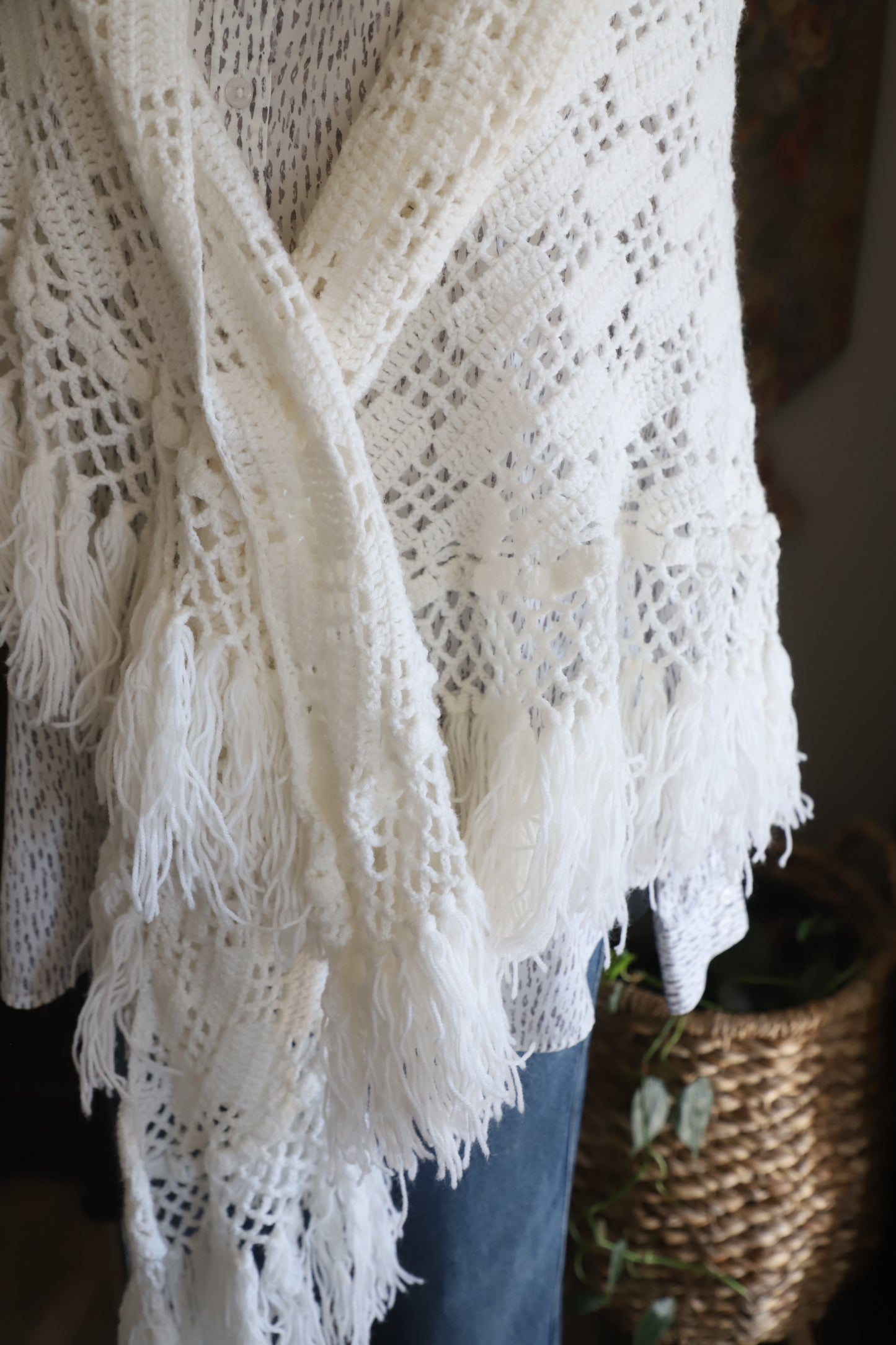 Vintage handmade shawl