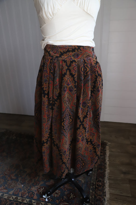 Vintage Talbots velvet cotton skirt