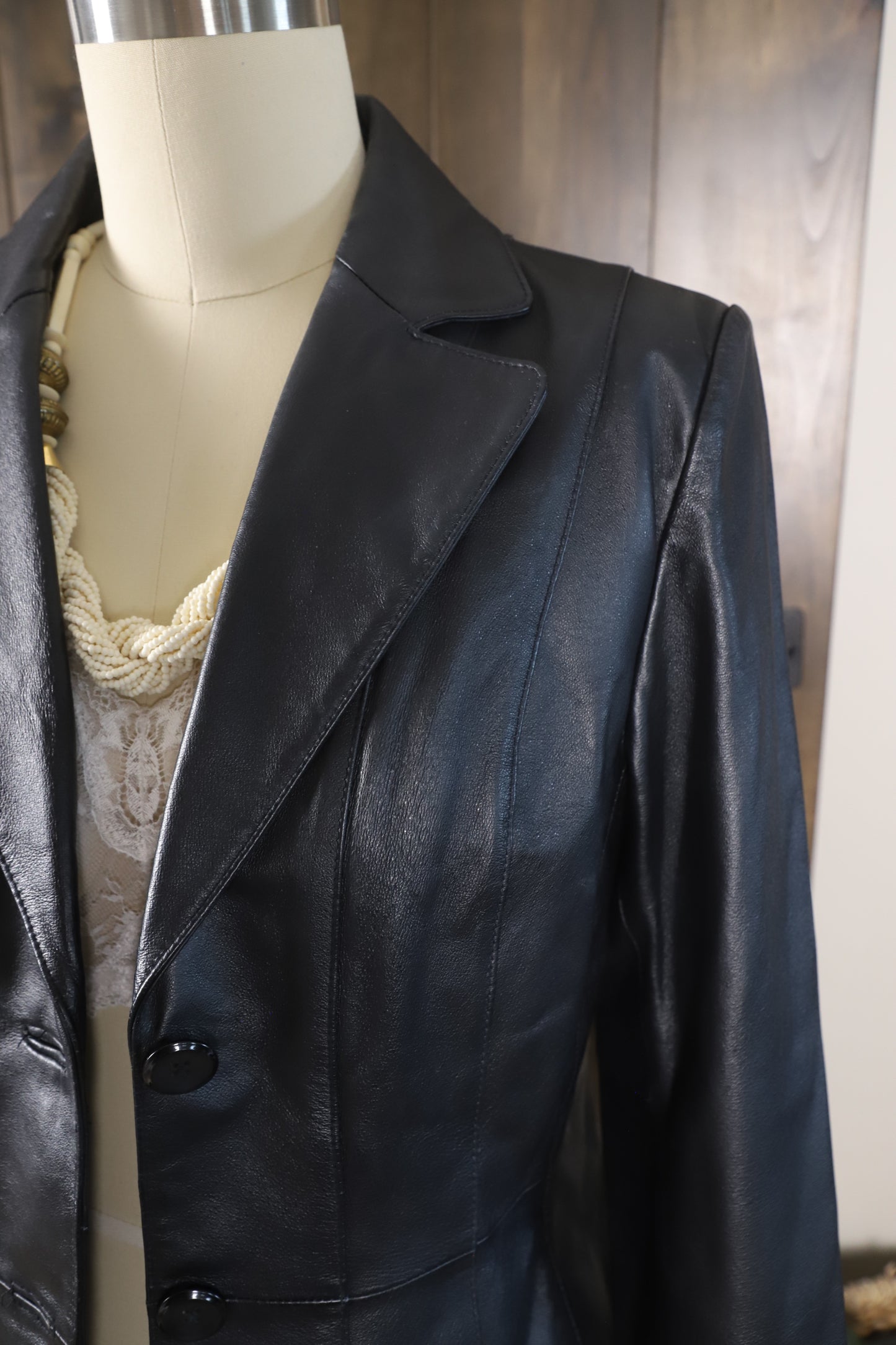 Vintage genuine leather jacket, size M