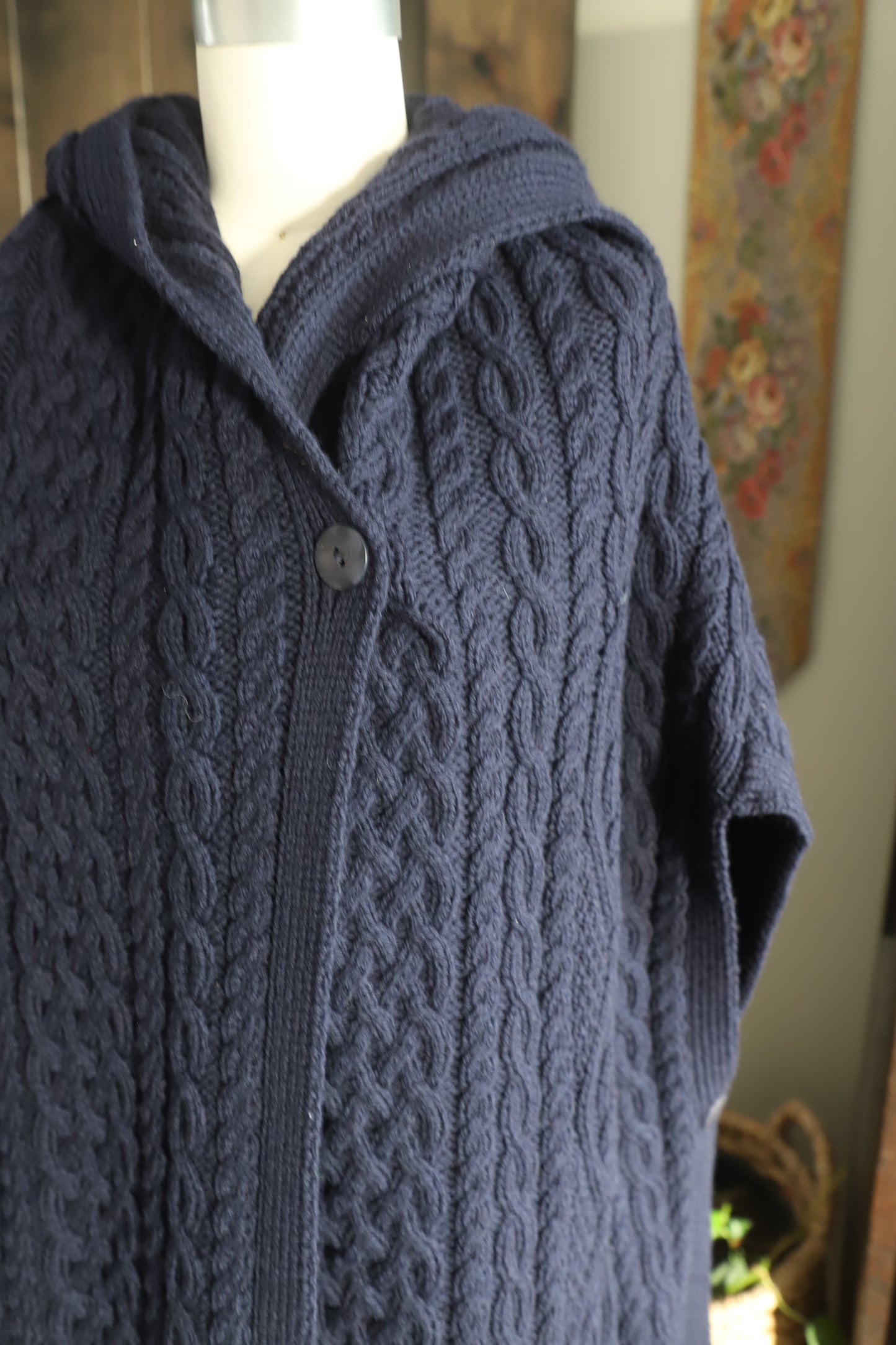 Aran Crafts Irish wool poncho