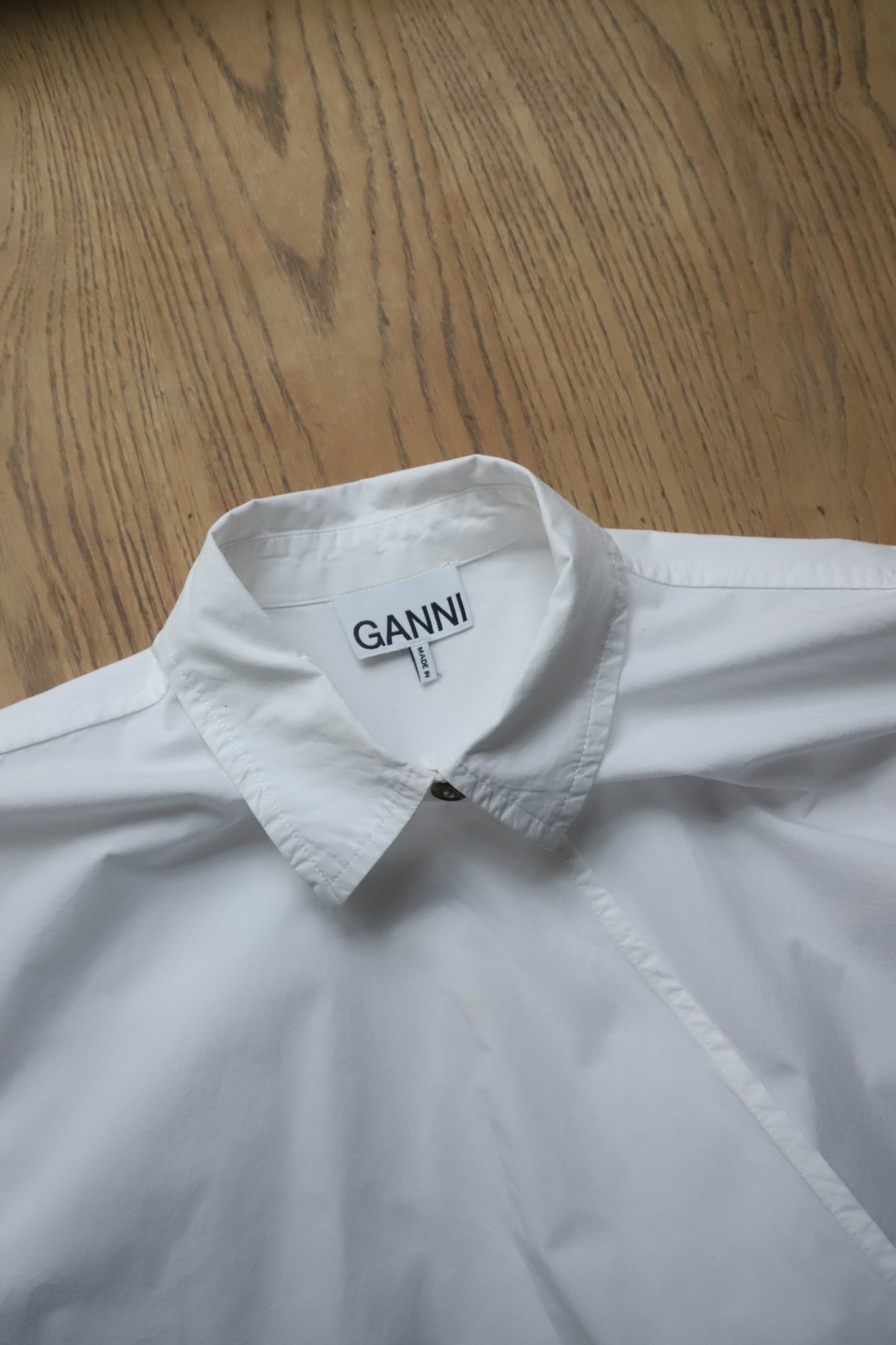 Ganni cotton wrap blouse size 42
