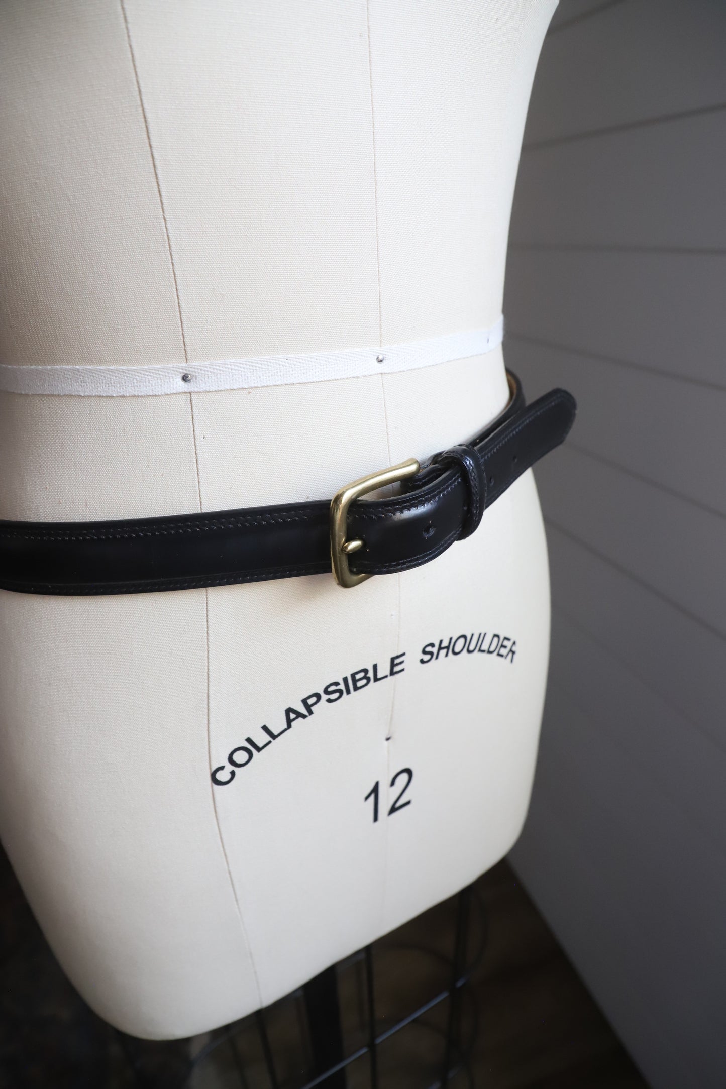 Black leather Canterbury belt