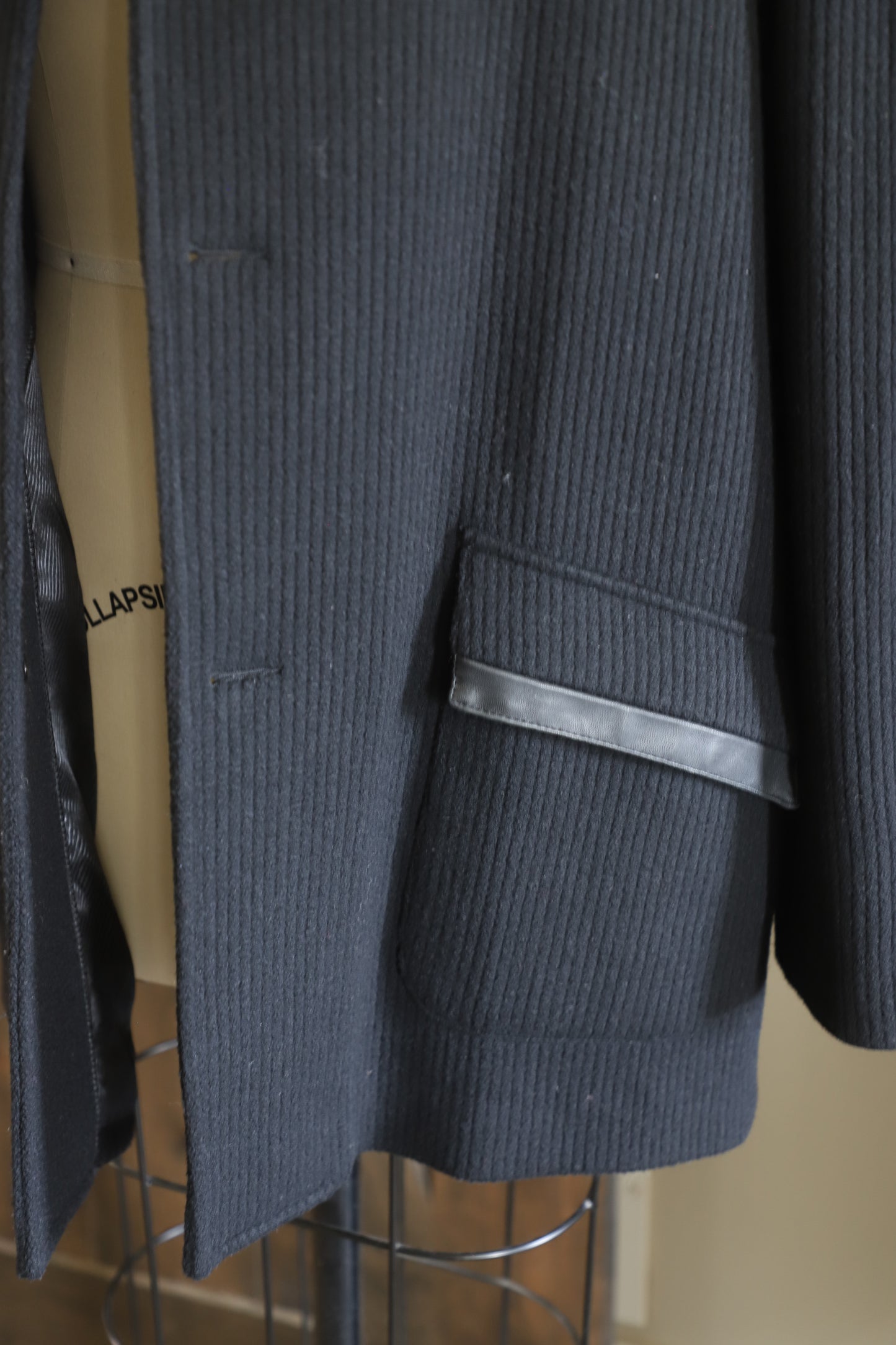 Givenchy wool and leather jacket, XXL