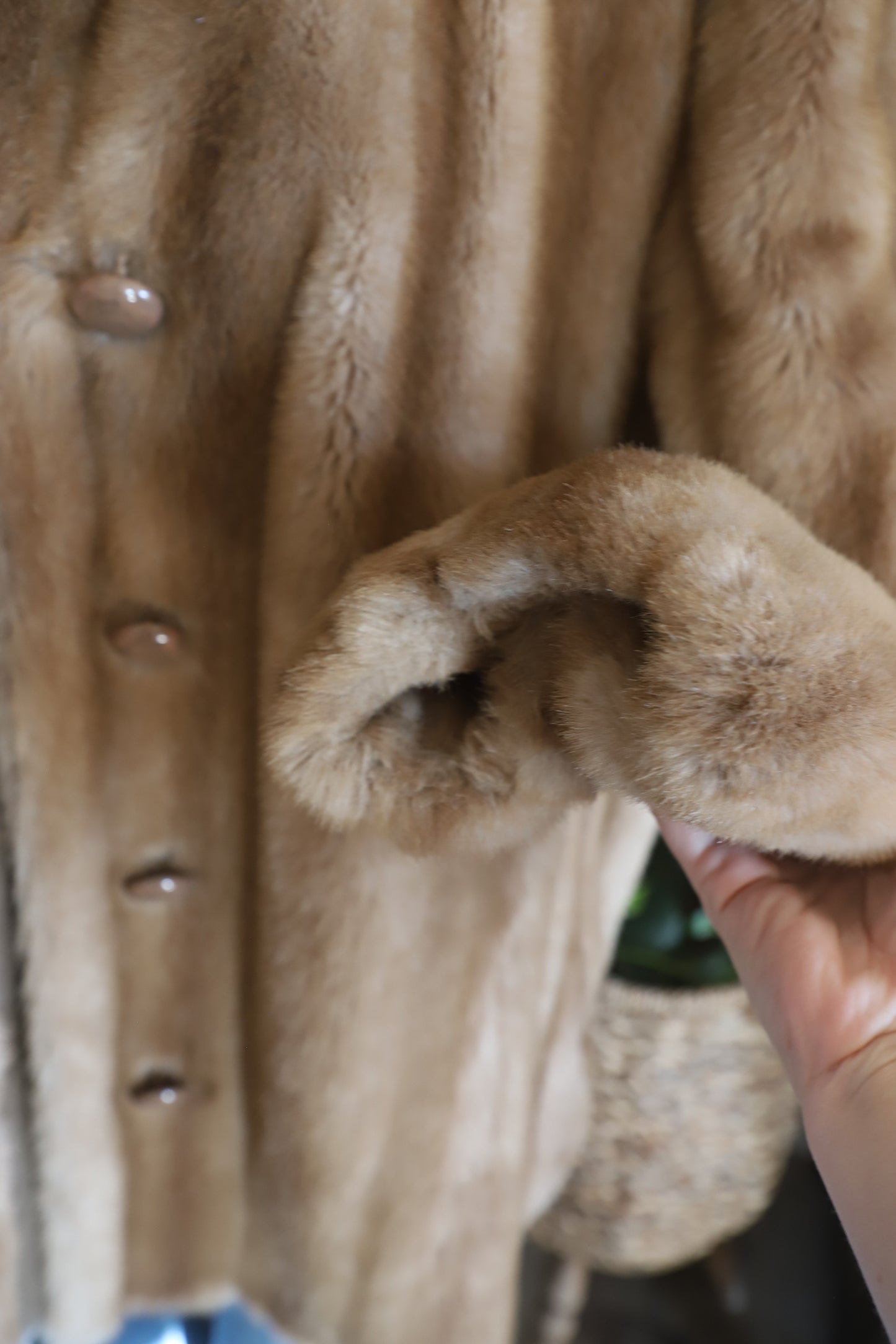 Vintage Faux fur coat, L/XL