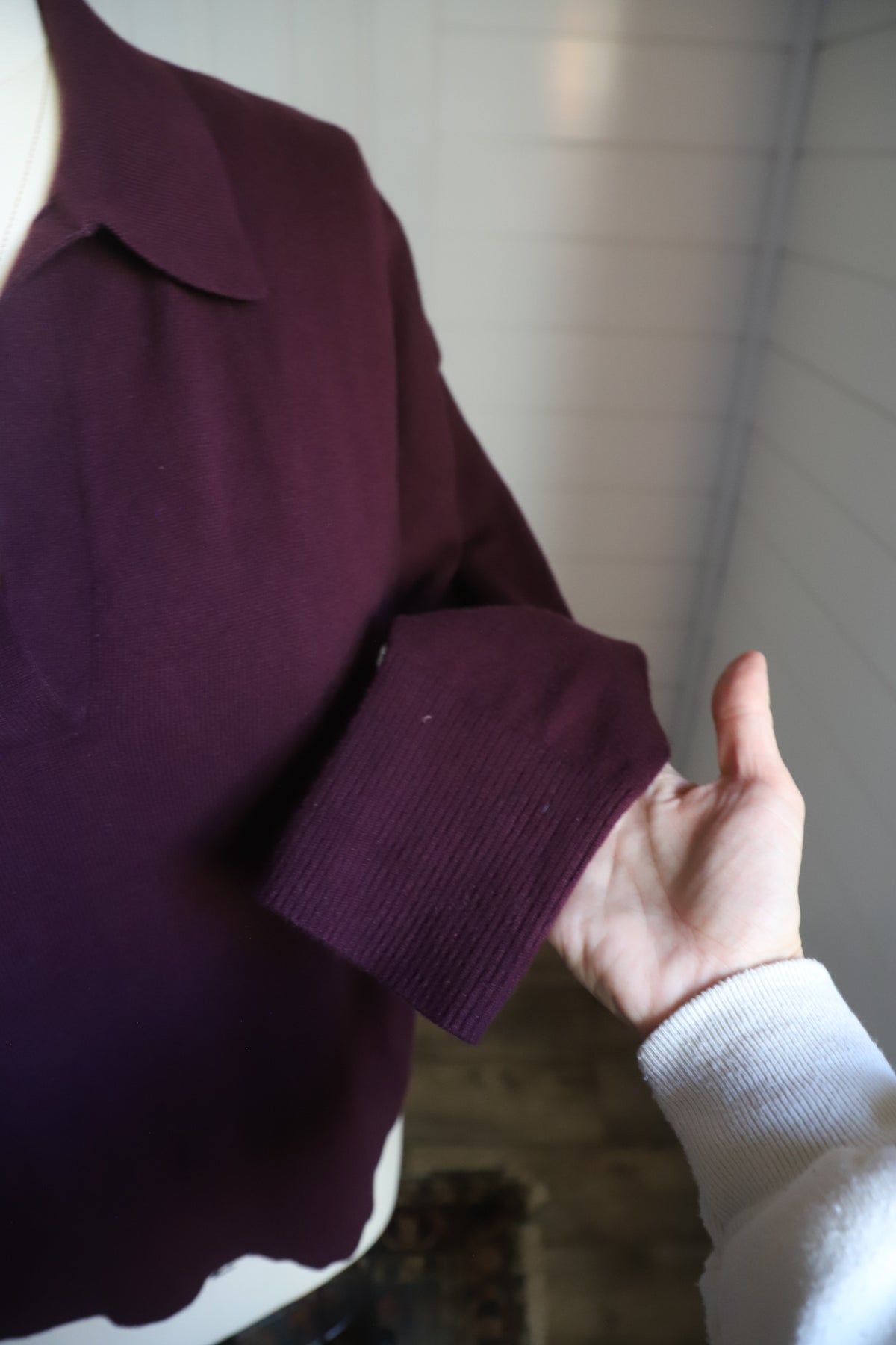 LLBean cotton/cashmere knit size L/P