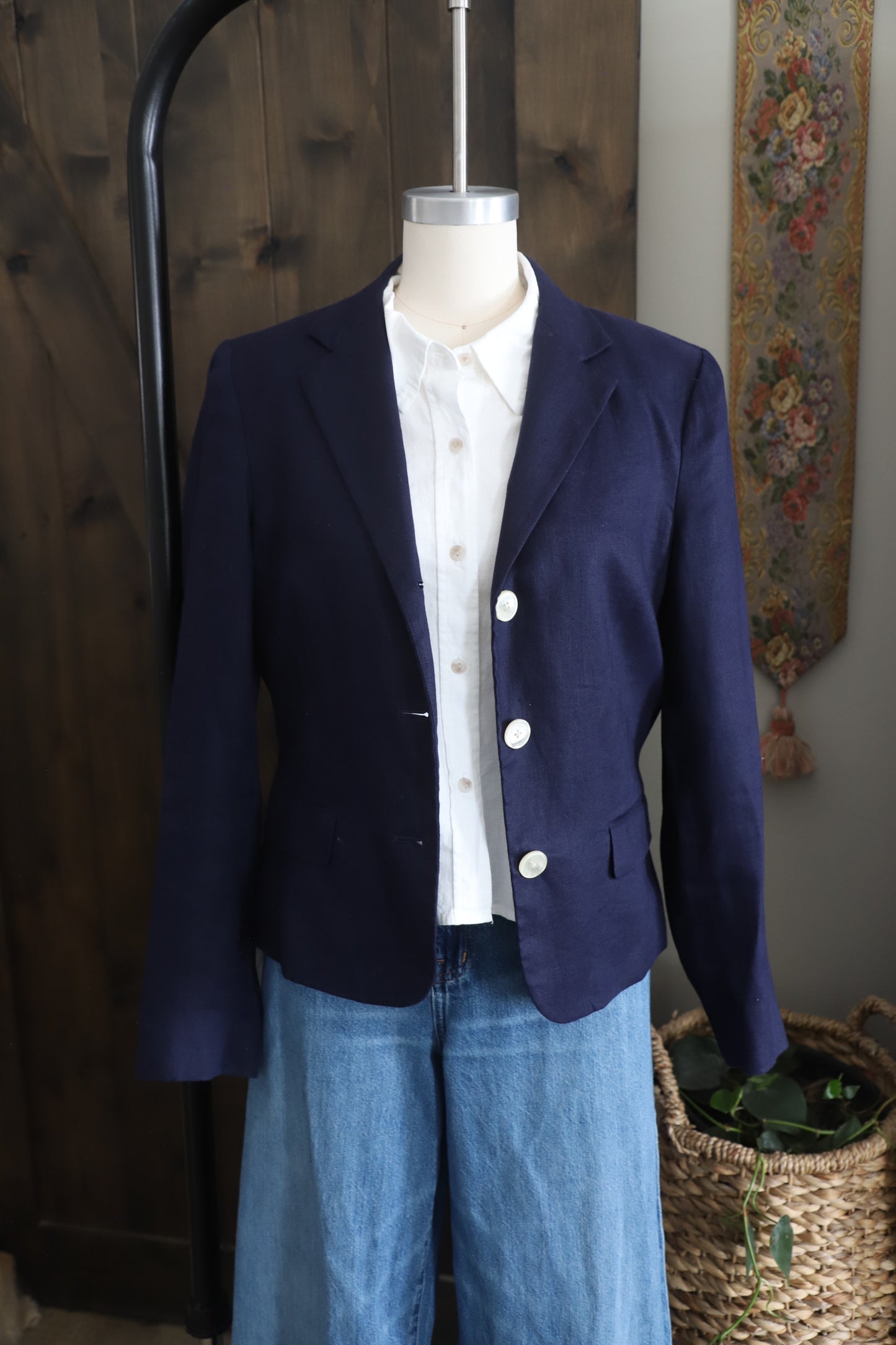 Vintage Ralph Lauren linen blazer size 12(medium measurements)