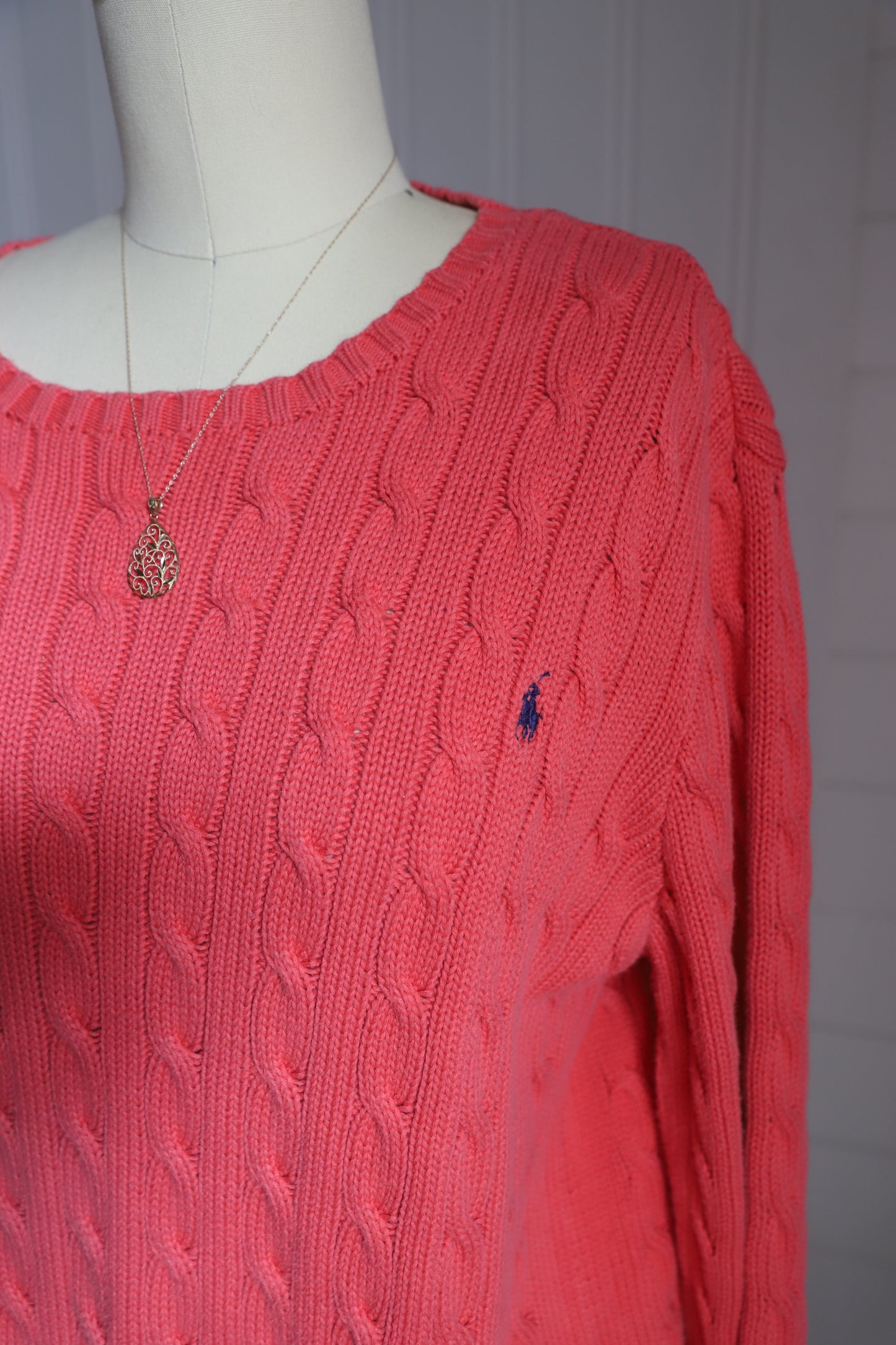Polo Ralph Lauren coral sweater(see description for sizing)