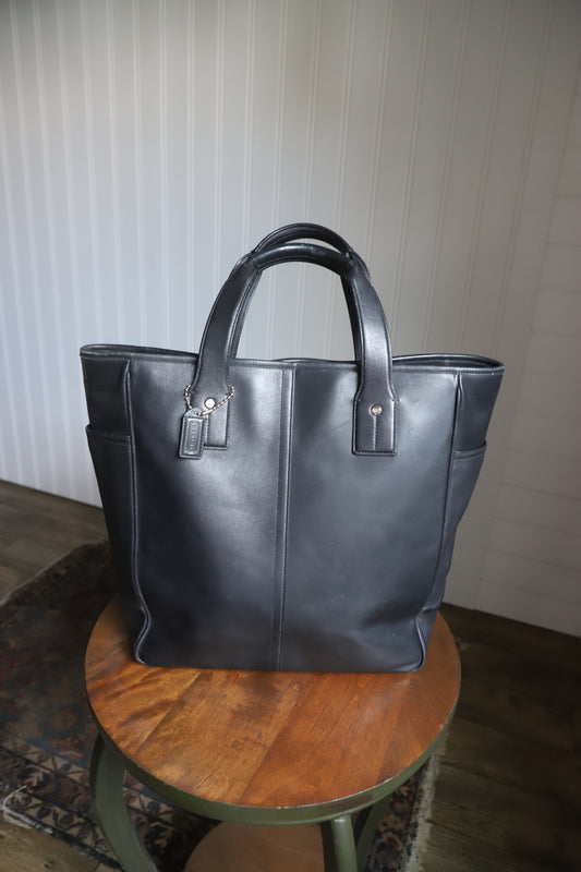 Y2K 04 Leather Coach tote bag