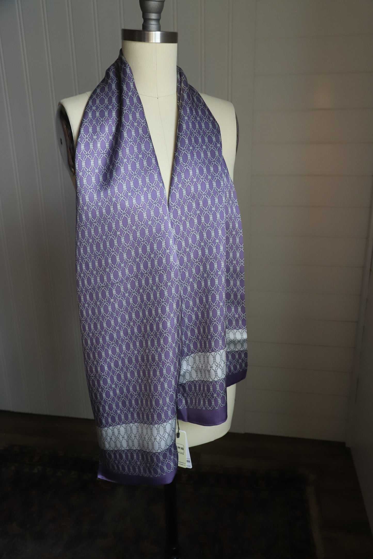 NWT purple silk scarf