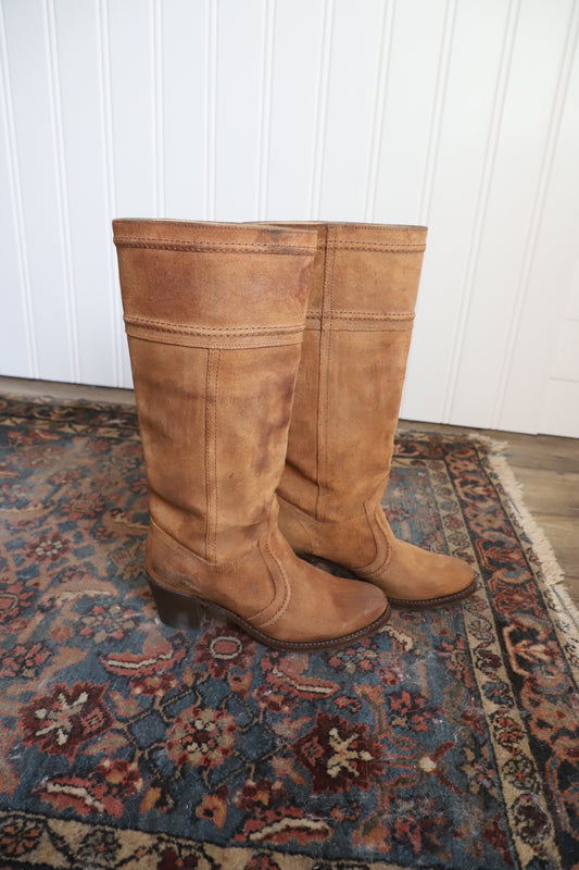 Frye Jane Oiled Suede boots size 8.5