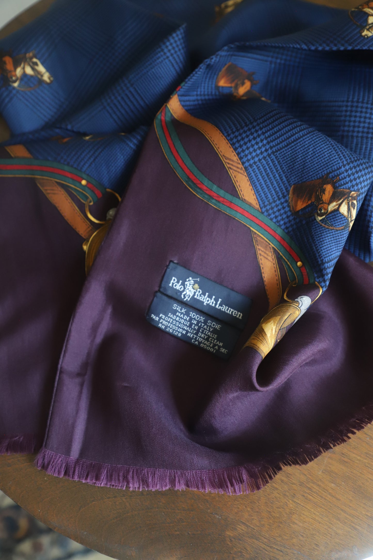 Polo Ralph Lauren long equestrian SILK scarf