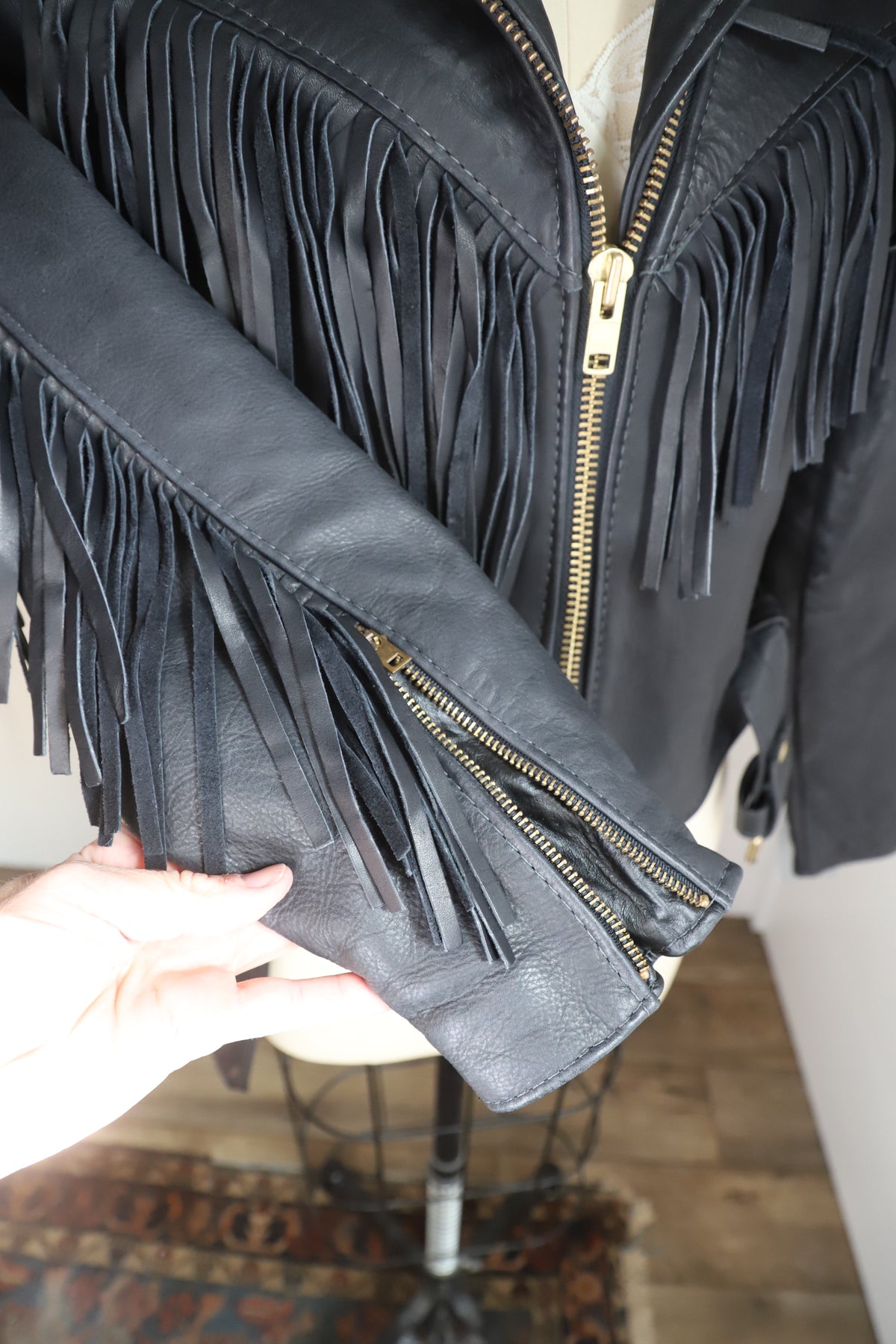 Vintage deadstock USA made leather jacket size 12