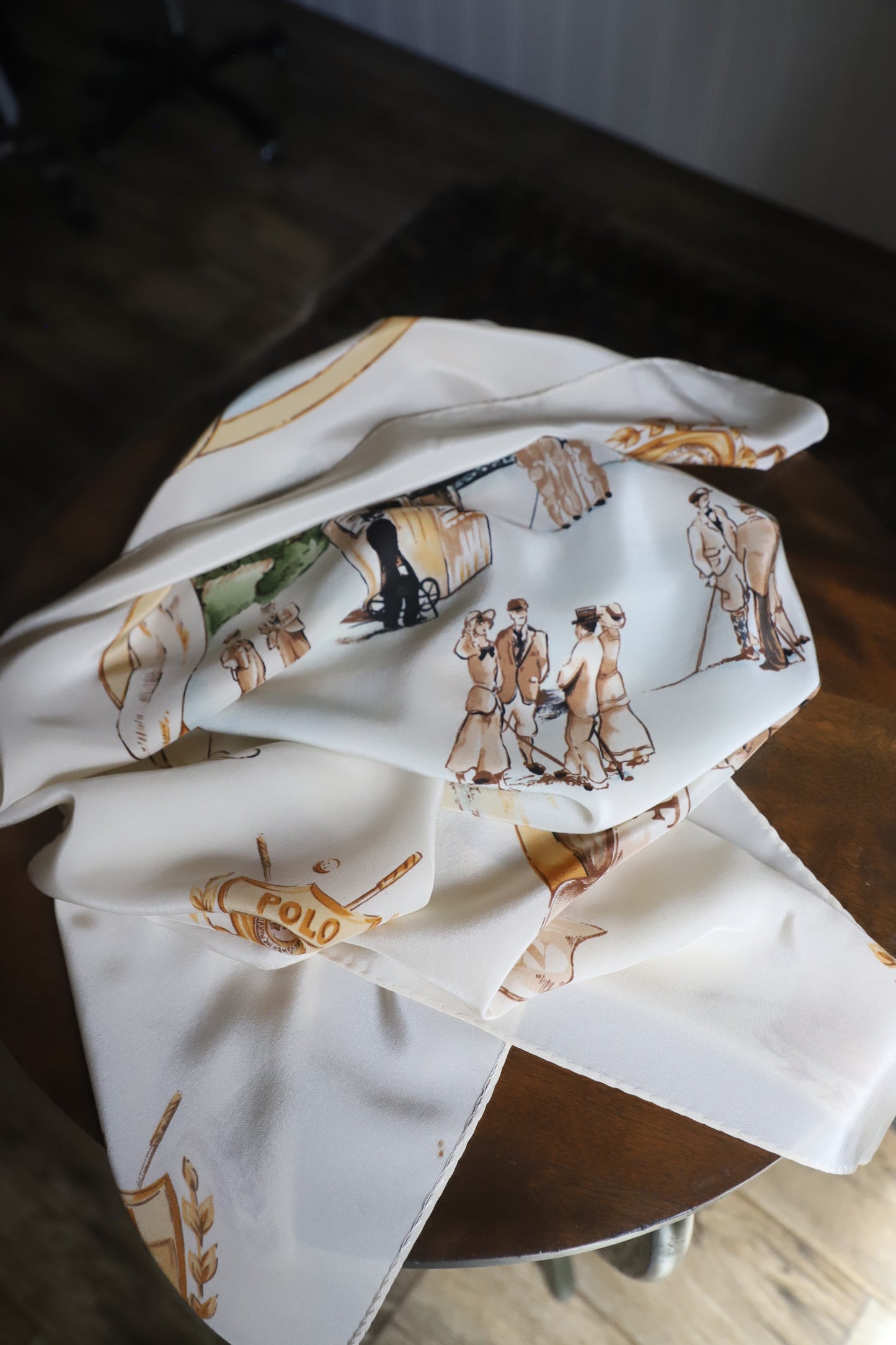 Vintage Polo Ralph Lauren silk golf scarf
