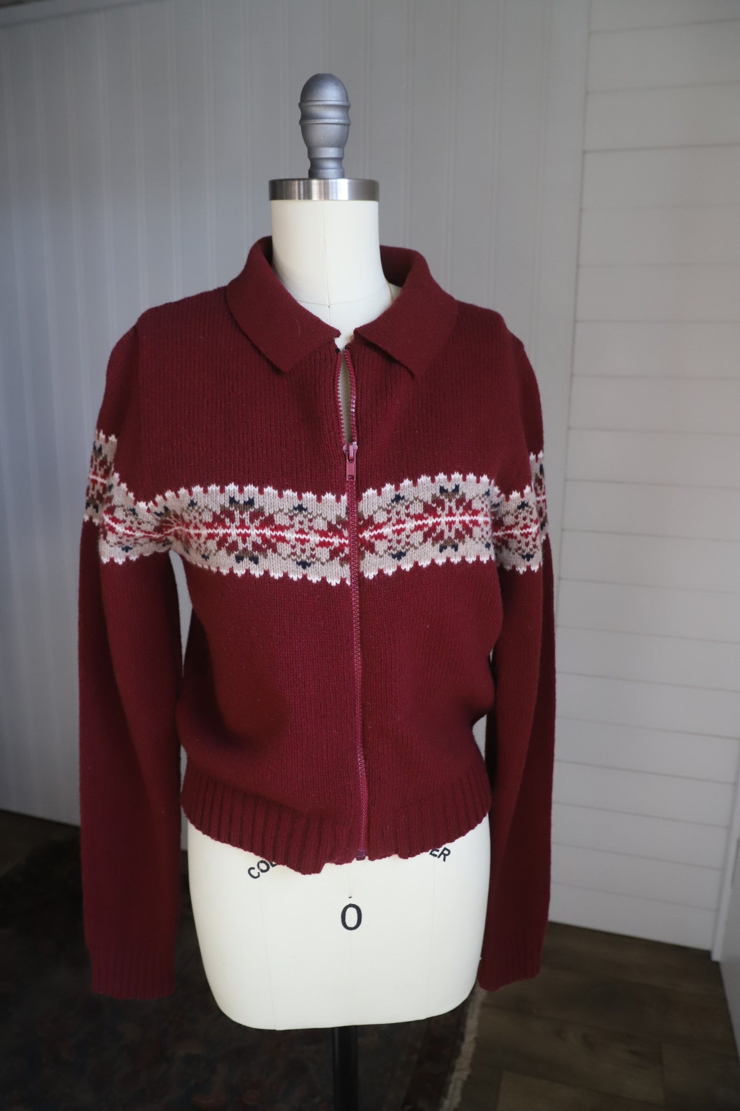 Brandy Melville Paola zip cardigan (wool blend)