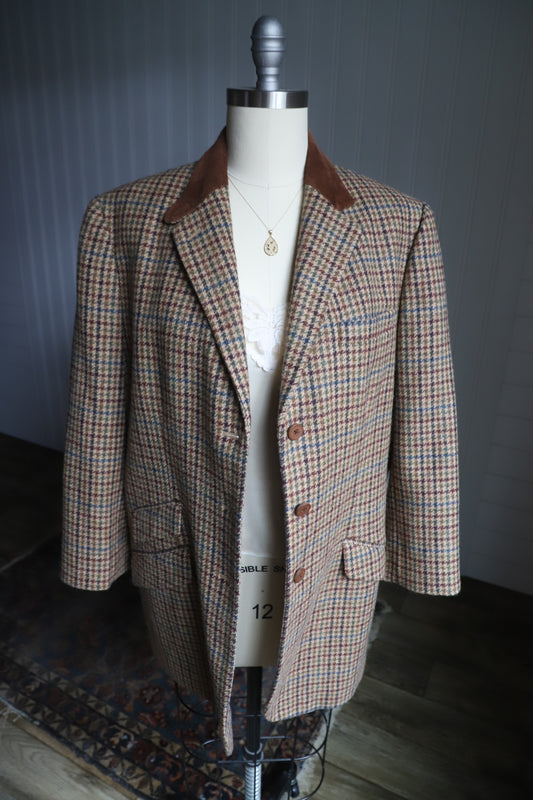 Vintage Ralph Lauren wool tweed blazer size 16