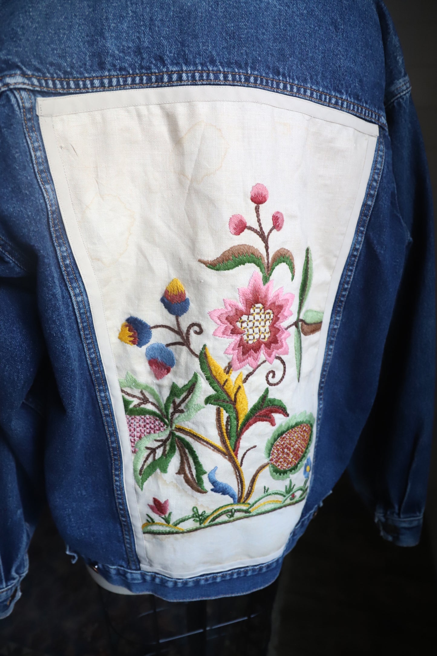 Vintage upcycled denim jacket
