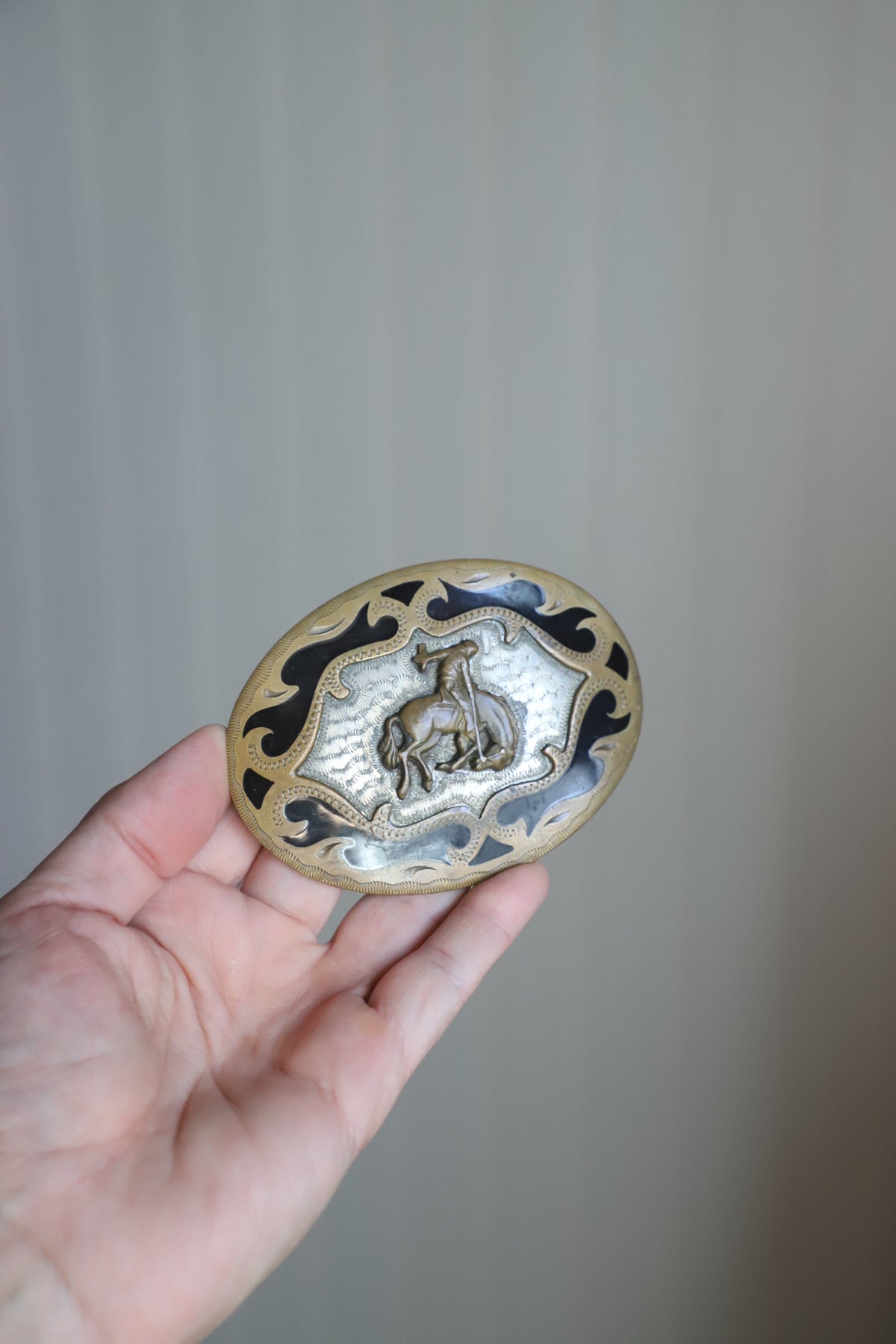 Vintage 1980’s German silver/brass belt buckle
