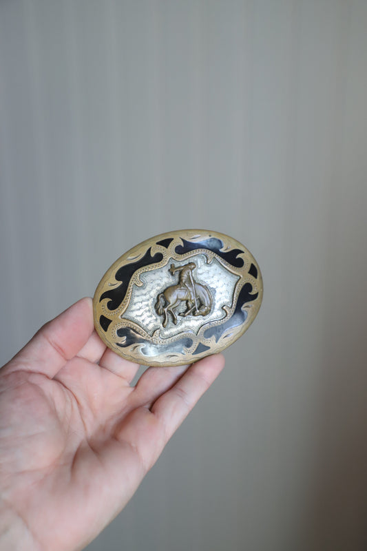 Vintage 1980’s German silver/brass belt buckle