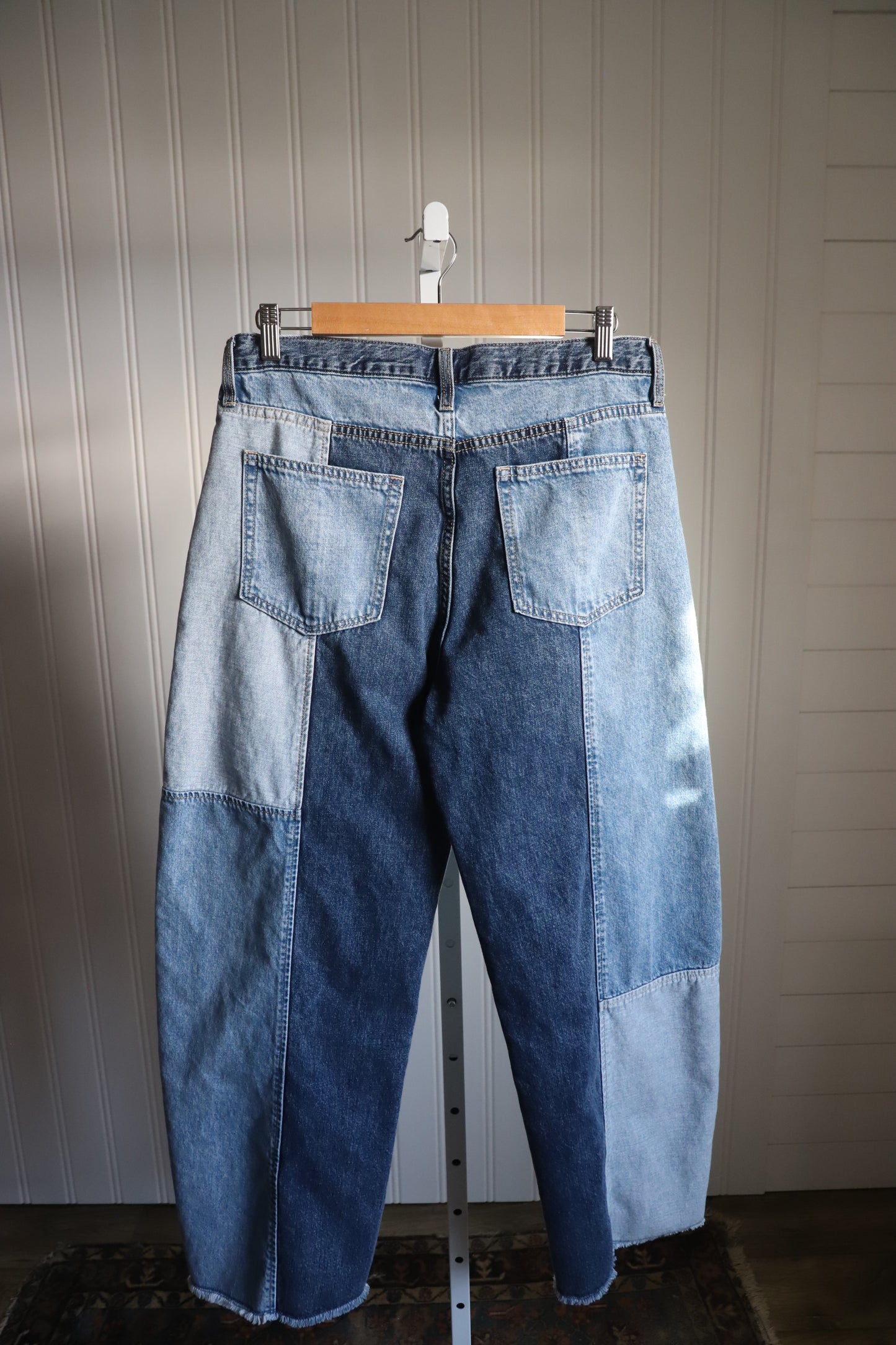 Gap patchwork barrel jeans size 10