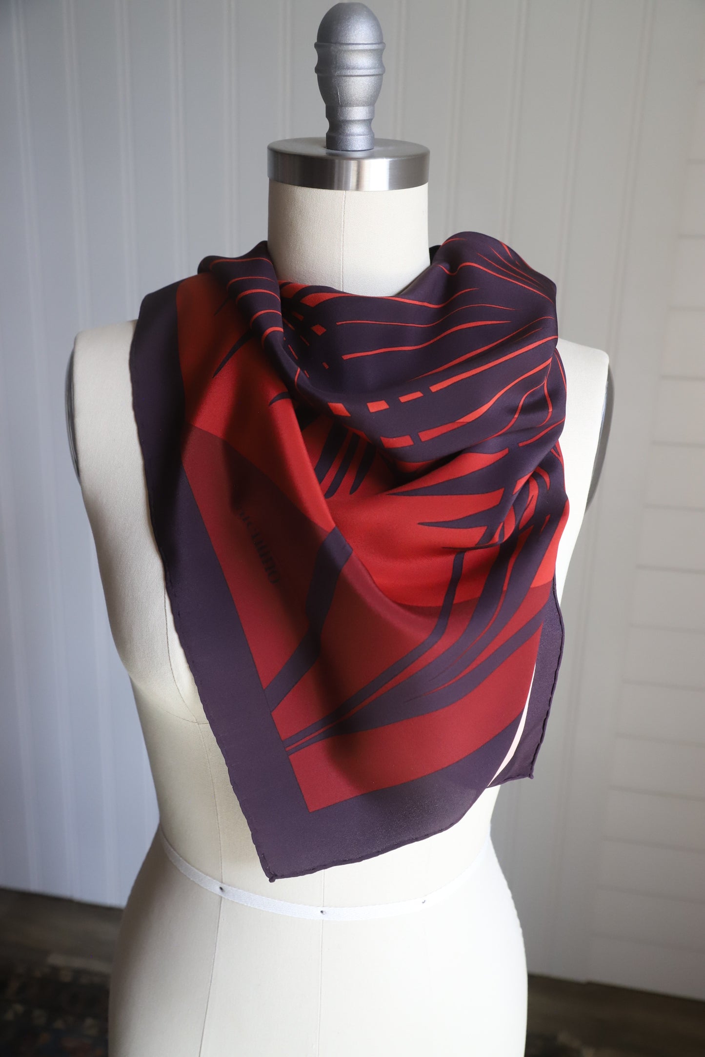 Valentino palm leaf Silk scarf