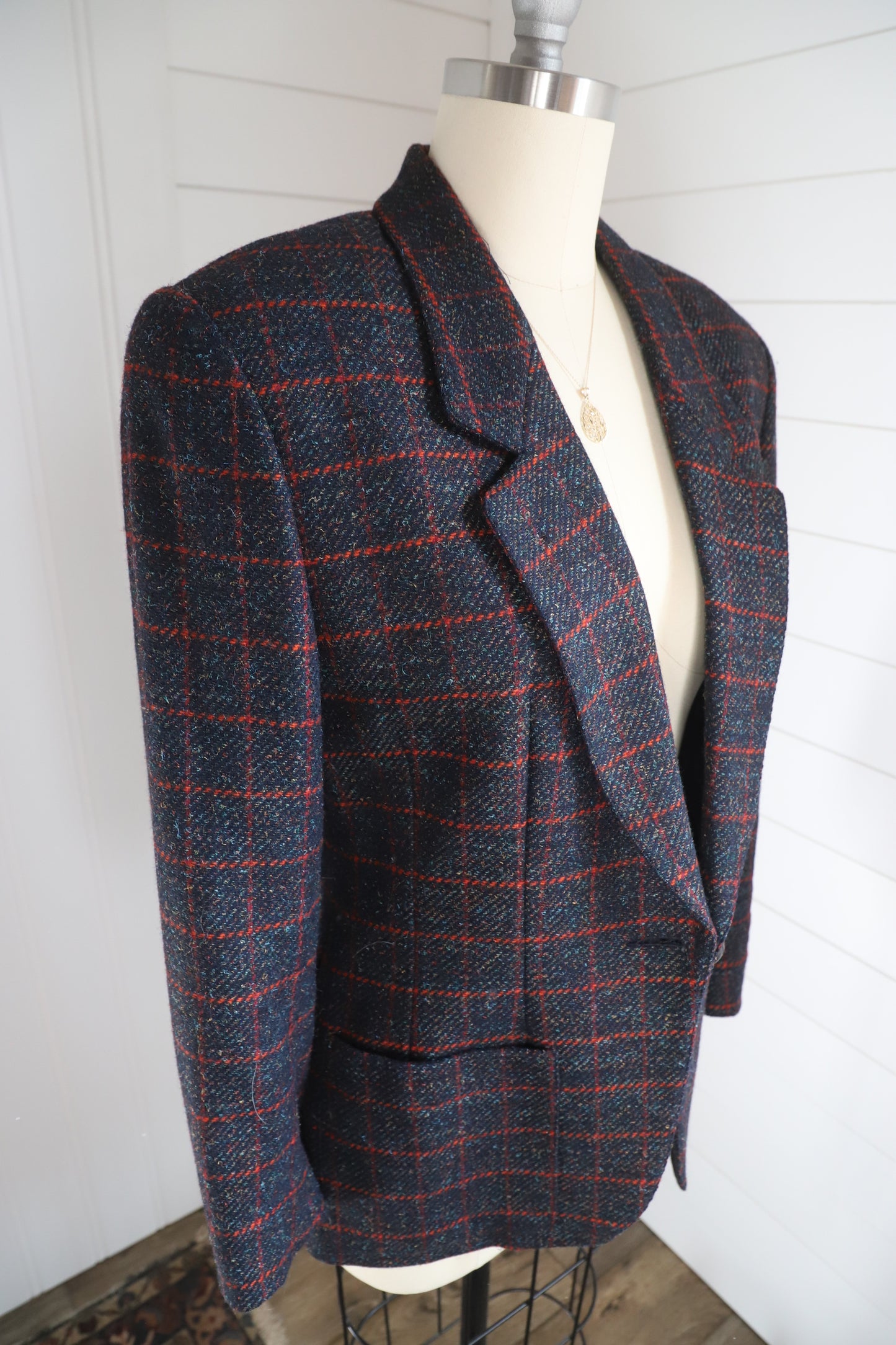 Vintage Anne Klein wool blend blazer size 10