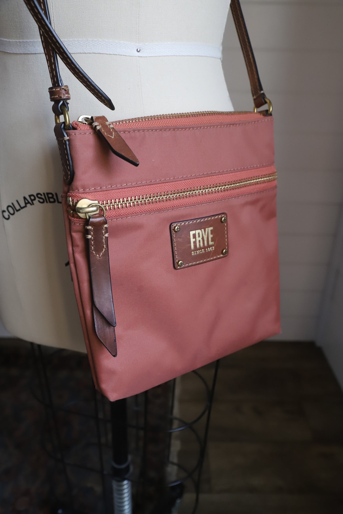 Frye nylon and leather bag