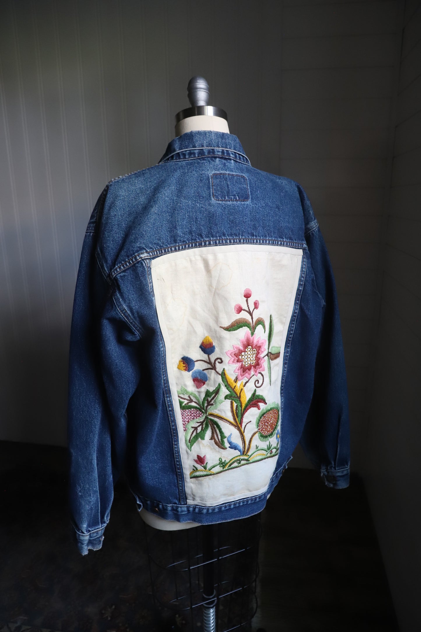 Vintage upcycled denim jacket