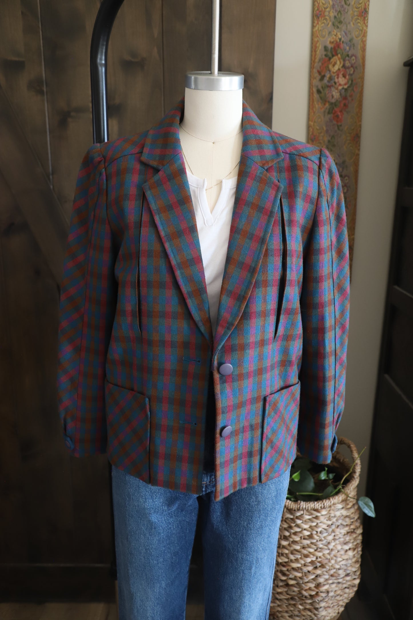 Vintage plaid jacket