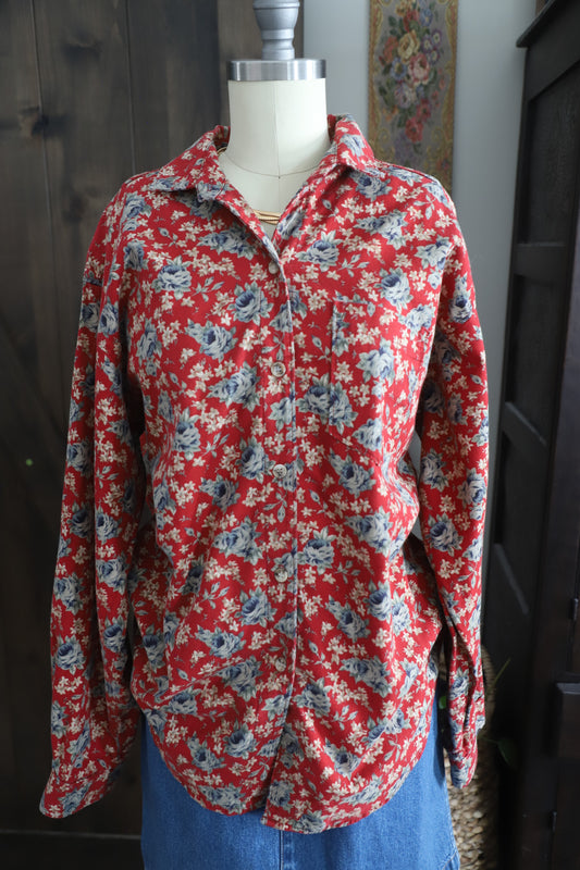 Vintage Orvis floral button down size M