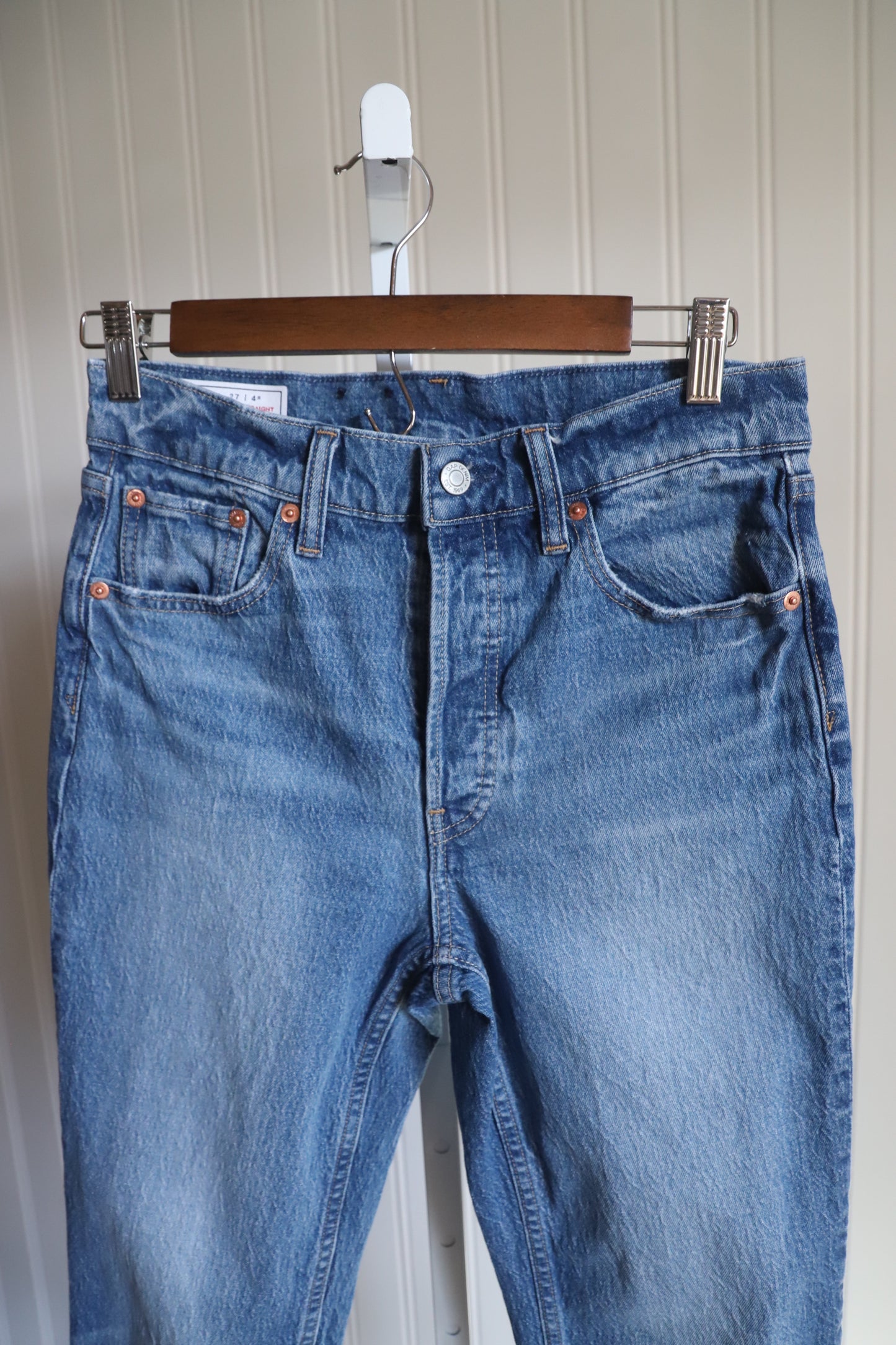 Gap cheeky straight high rise denim size 27/4