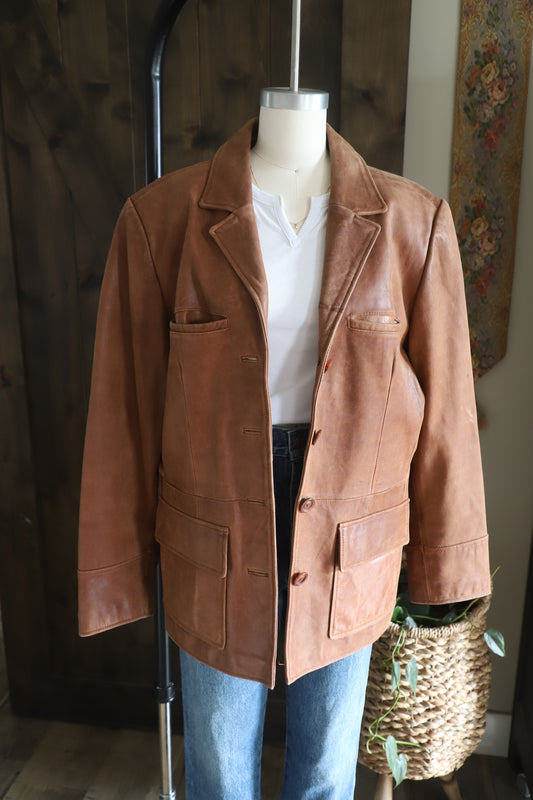 Vintage genuine nubuck leather jacket size XL