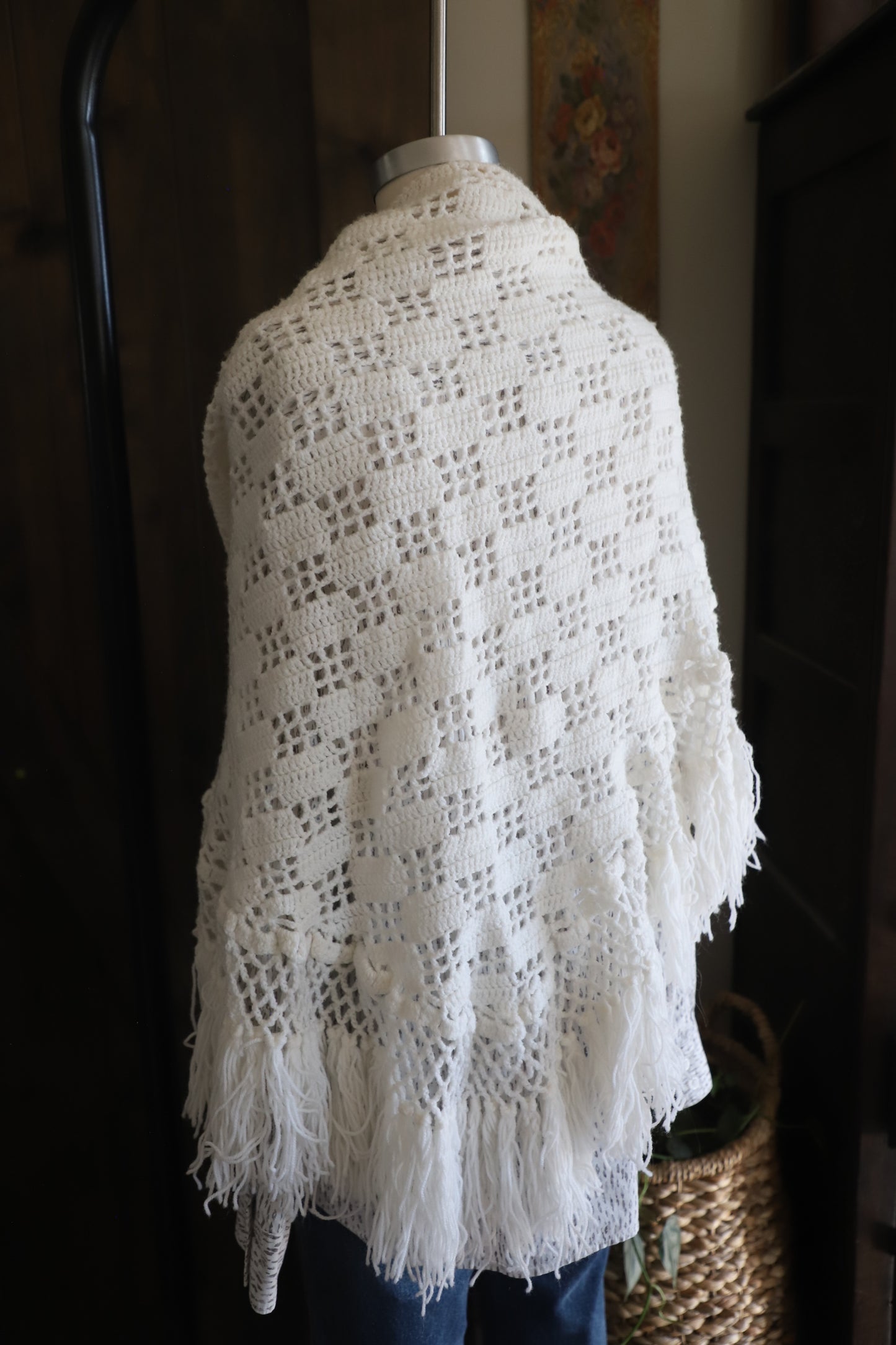 Vintage handmade shawl