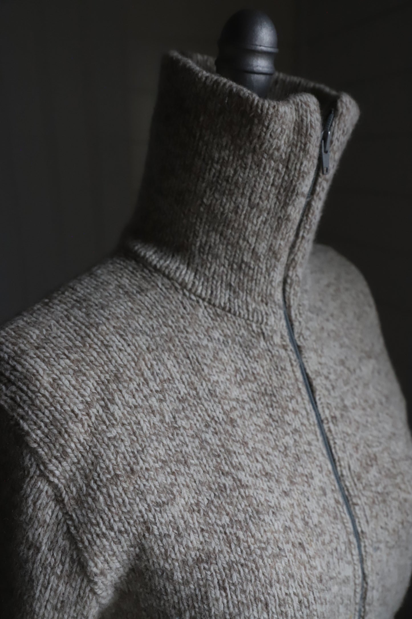 Vintage LLBean wool blend zip up sweater